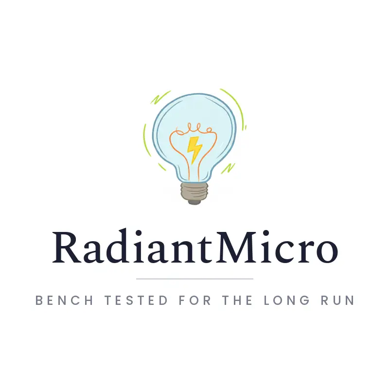 A hand drawn lightbulb logo with a circuit filament inside.