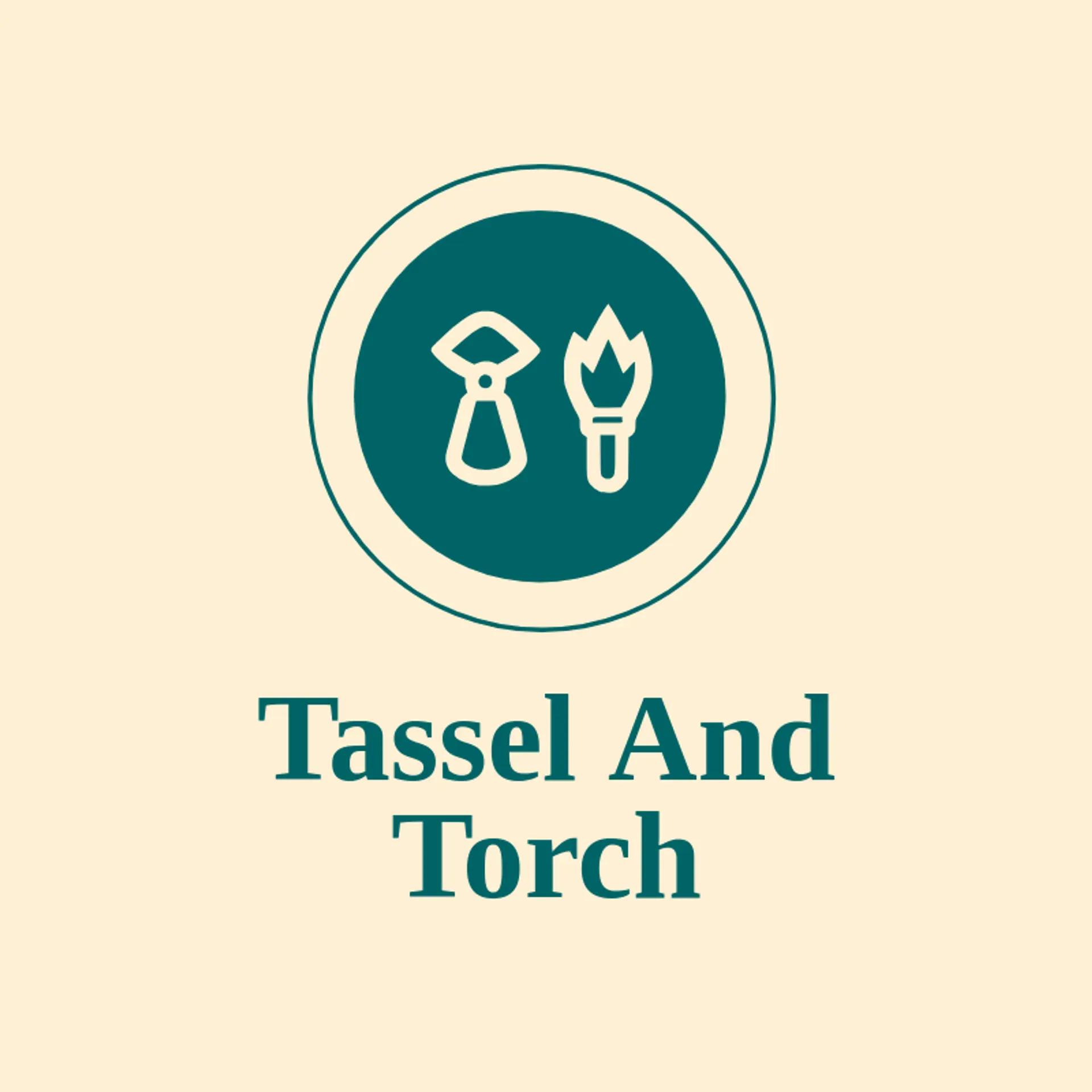 Tassel And Torch logo for graduation