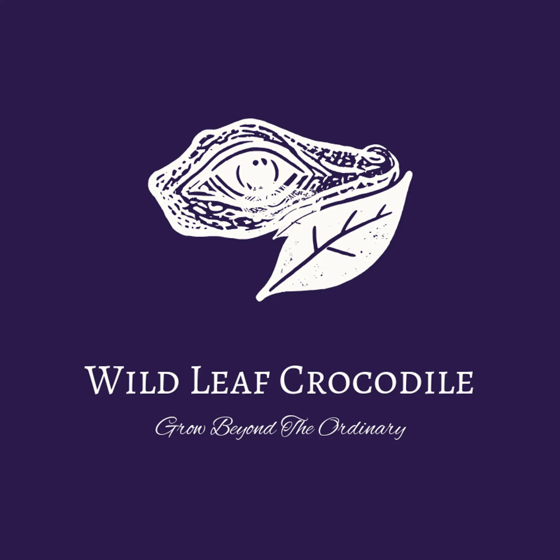Wild Leaf Crocodile logo for crocodile