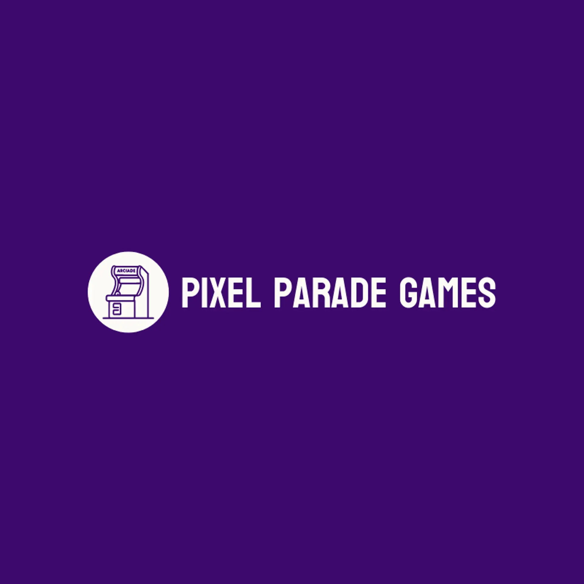 Pixel Parade Games logo for arcade