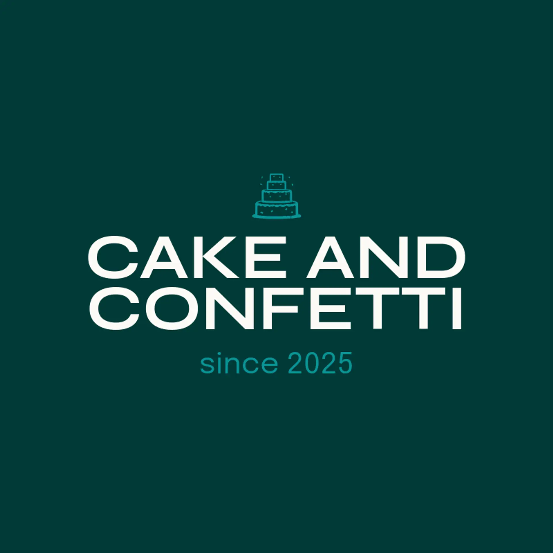 Cake And Confetti logo for anniversary