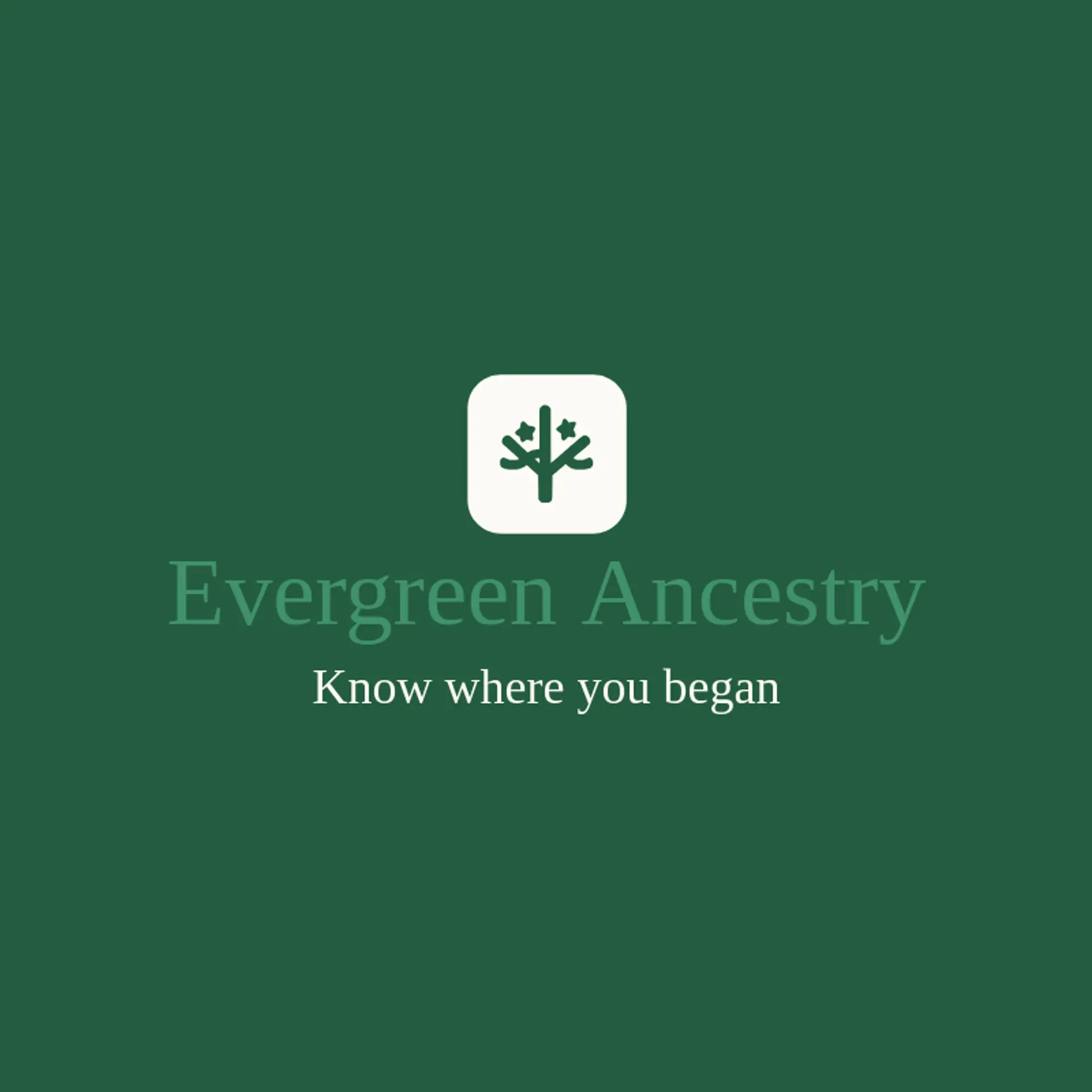 Evergreen Ancestry logo for heritage