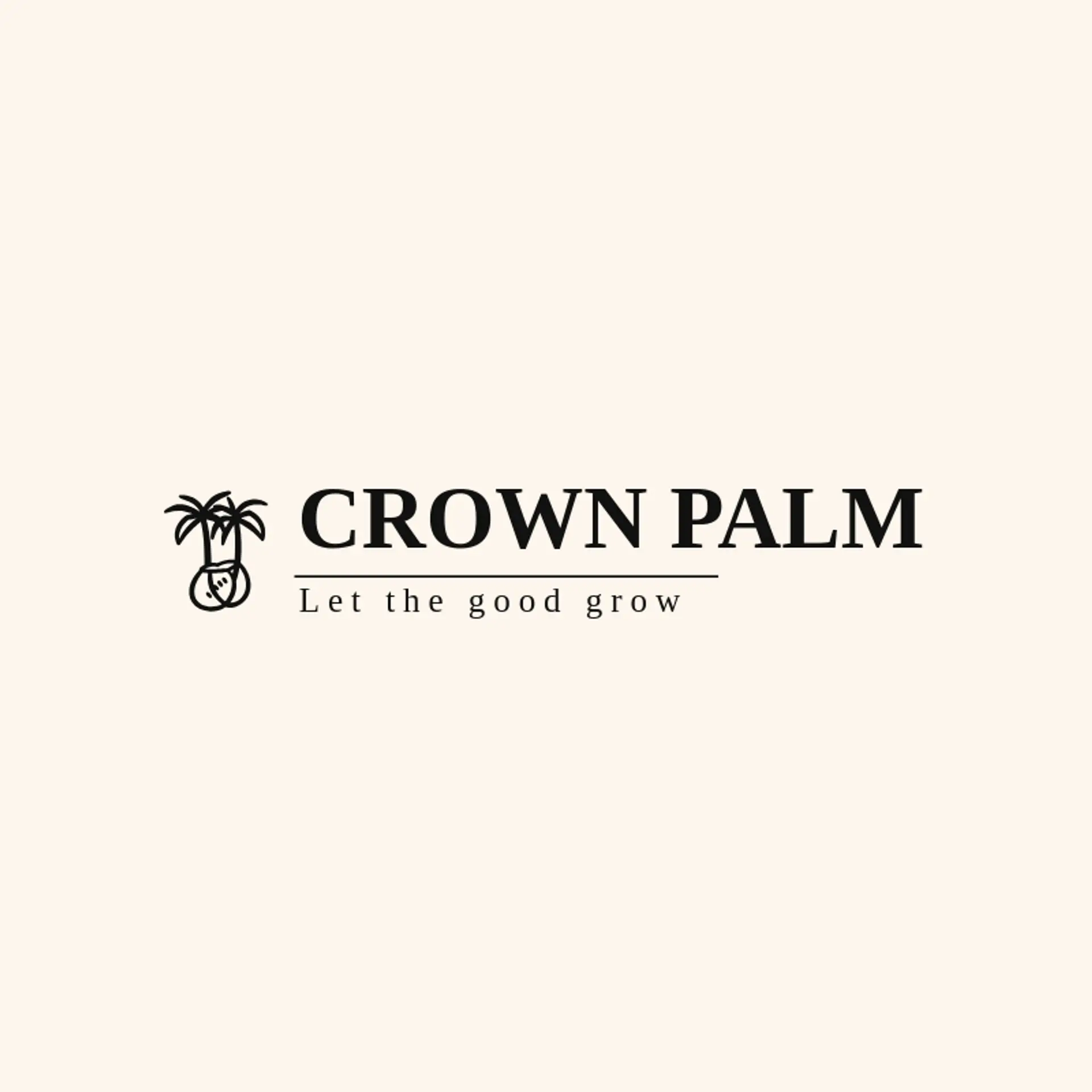 Crown Palm logo for palm tree