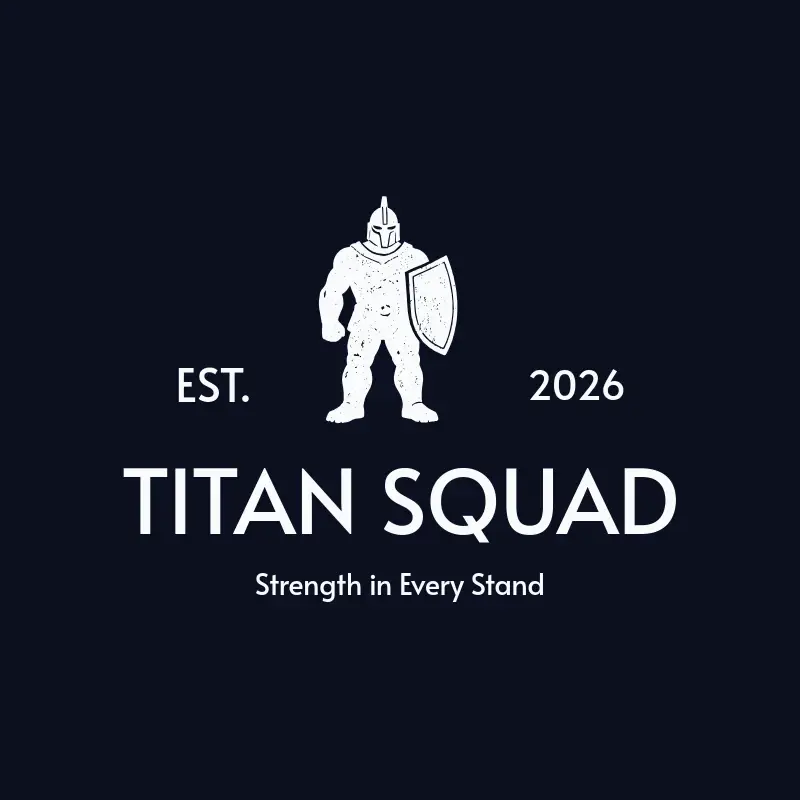 The group name Titan Squad as a branded logo with a single color icon