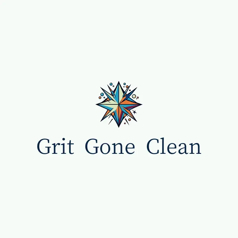 The pressure washing name Grit Gone Clean as a branded logo with a color icon