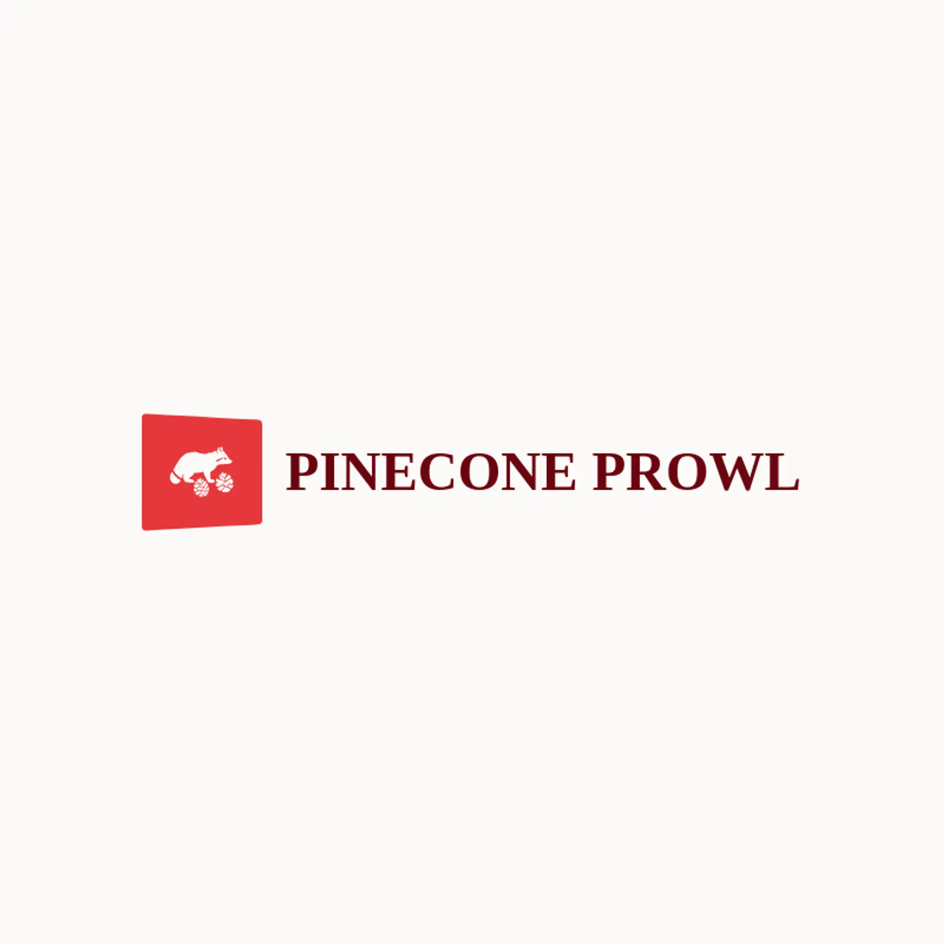 Pinecone Prowl logo for raccoon