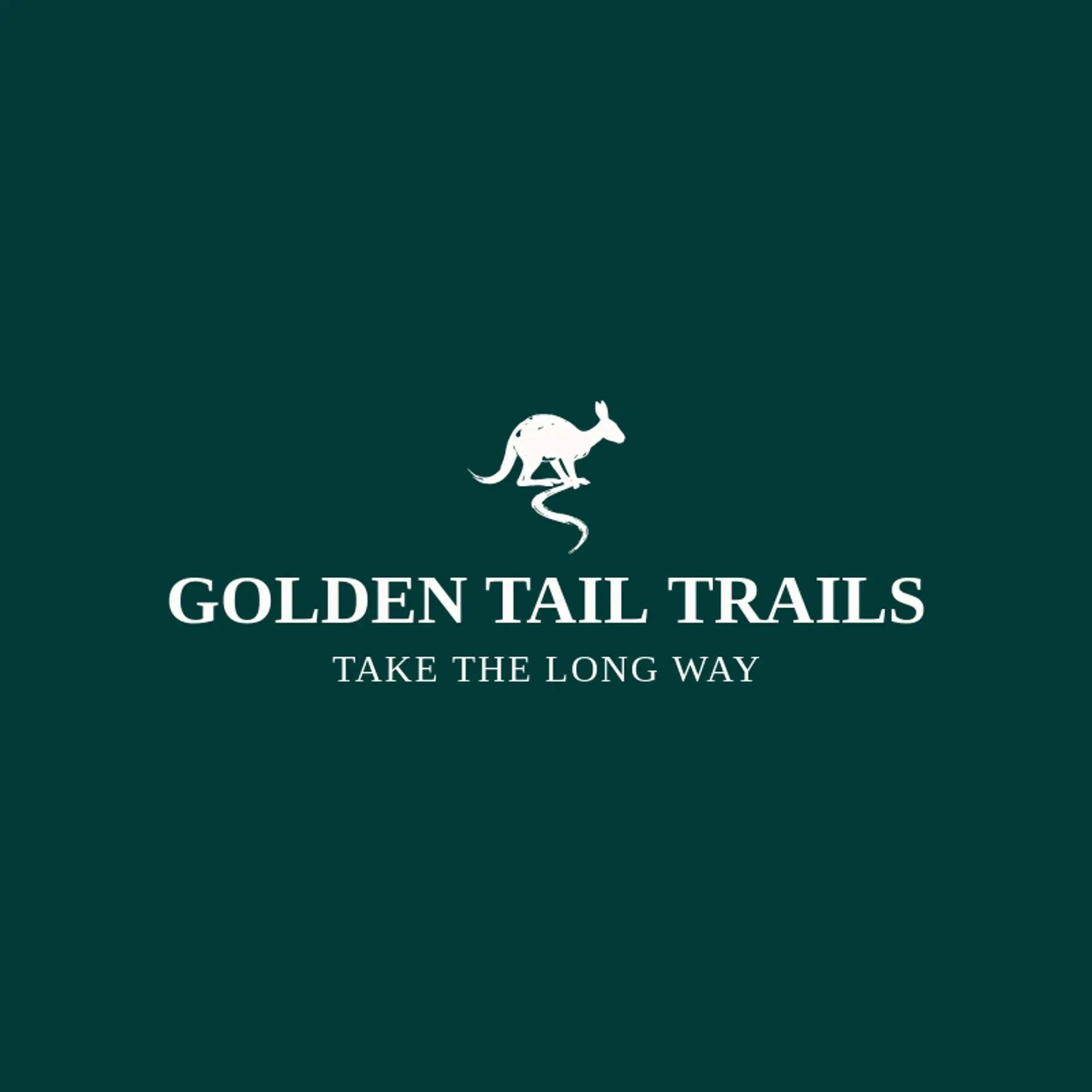 Golden Tail Trails logo for kangaroo