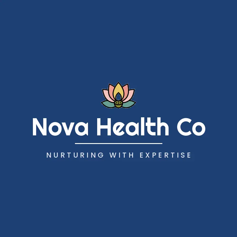 A lotus flower opening from a seed, a mental health logo in a retro style