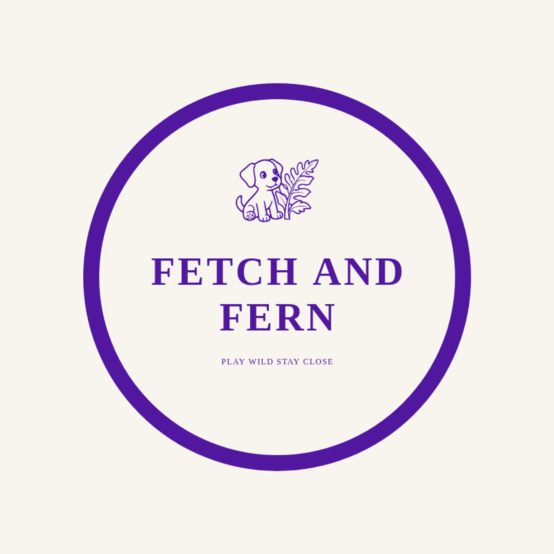 Fetch and Fern logo for puppy