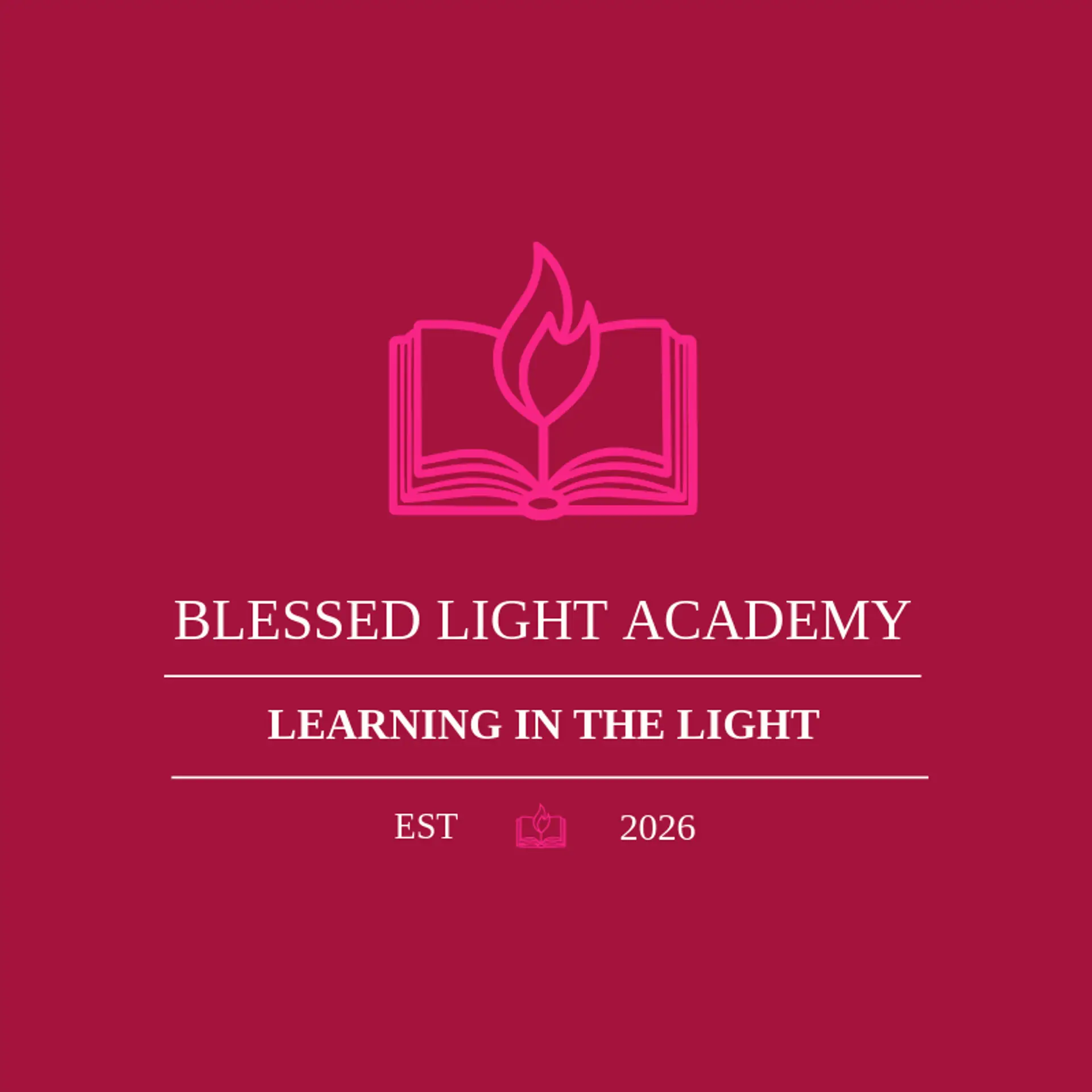 Blessed Light Academy logo for christian