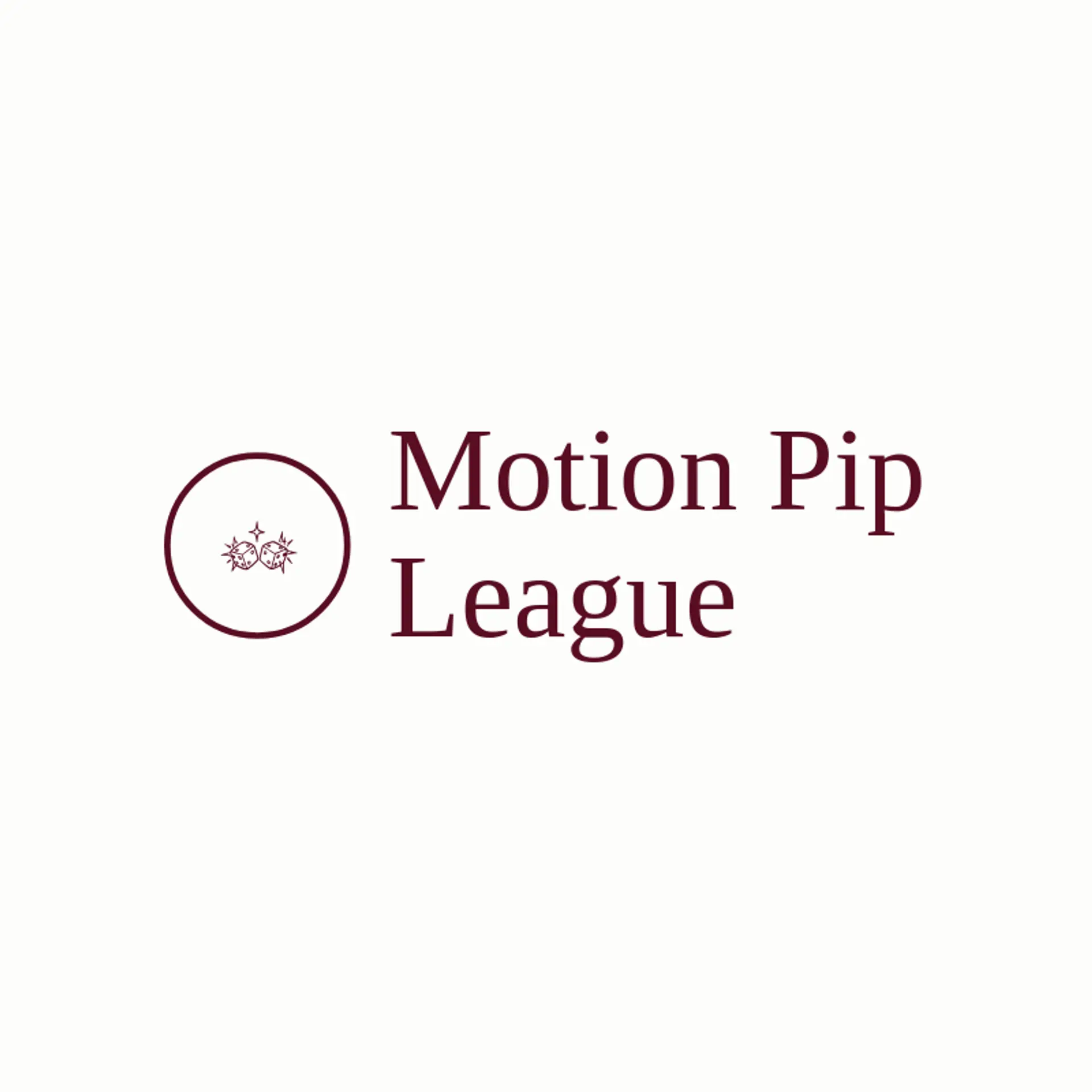 Motion Pip League logo for dice