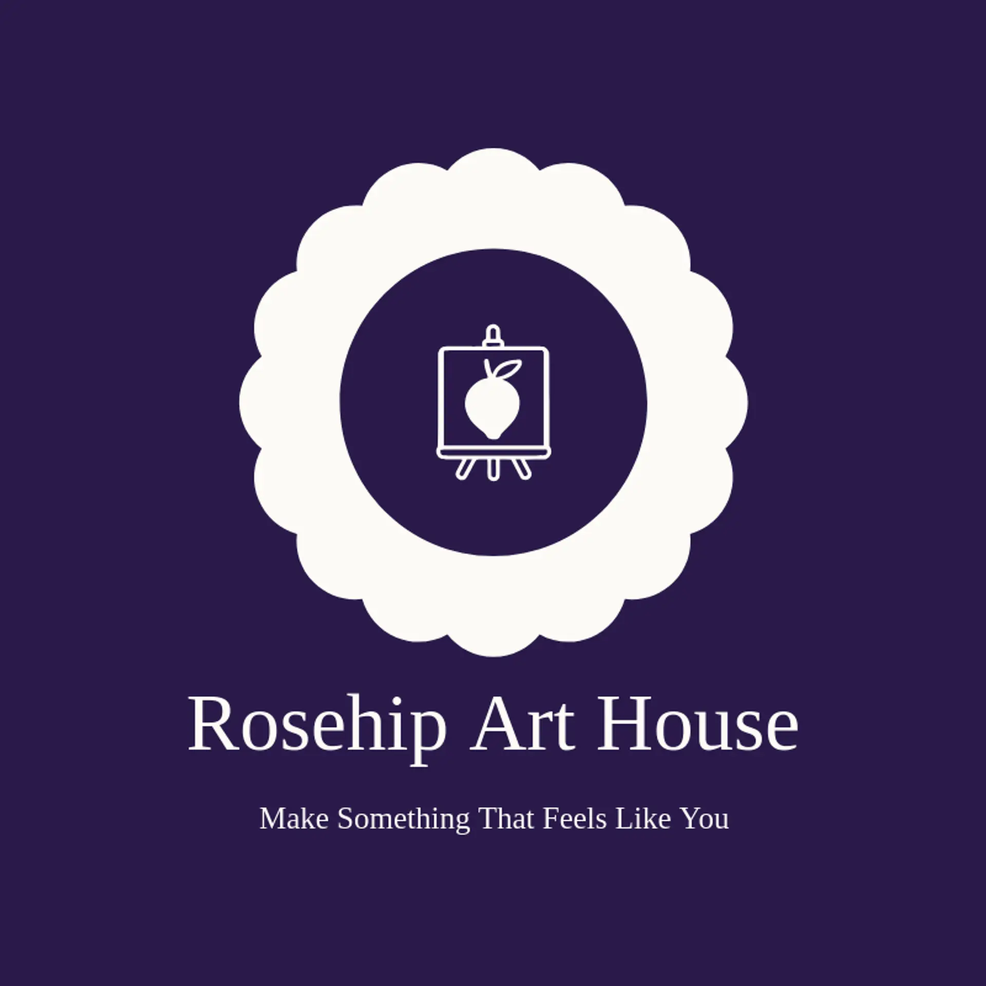 Rosehip Art House logo for canvas