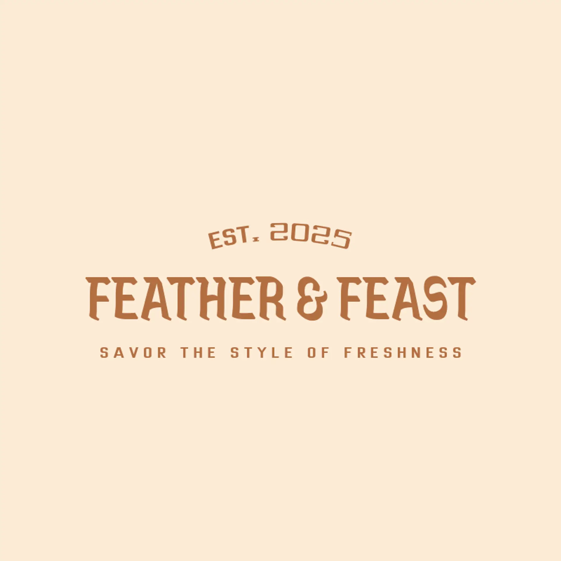 Feather & Feast logo for chicken restaurant