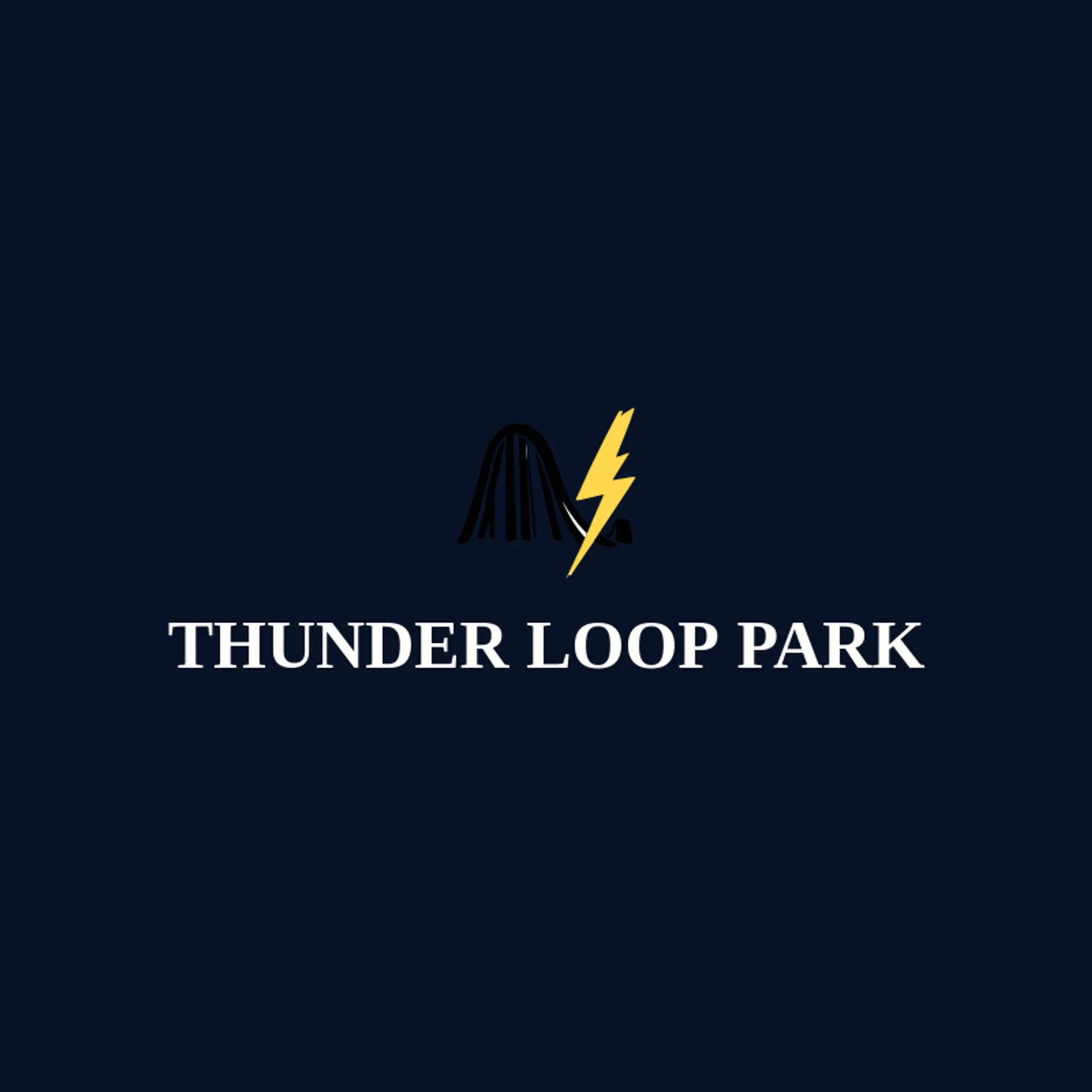Thunder Loop Park logo for roller coaster