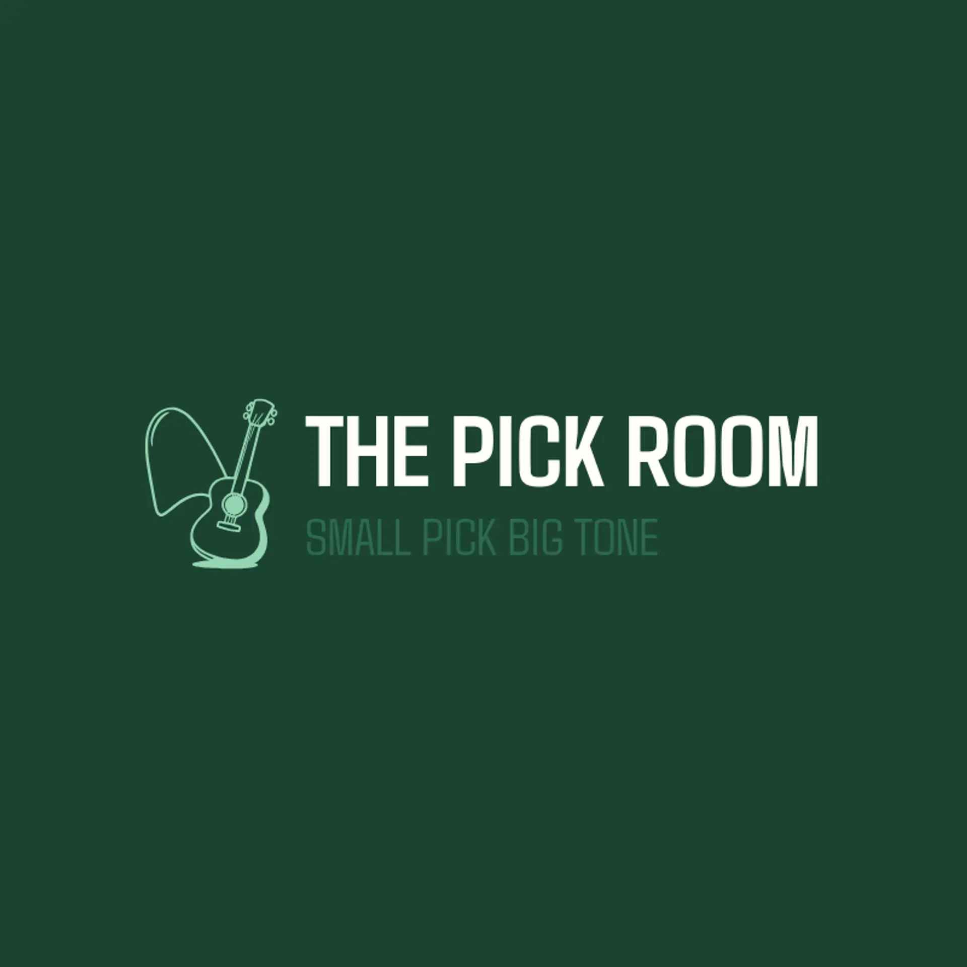 The Pick Room logo for guitar