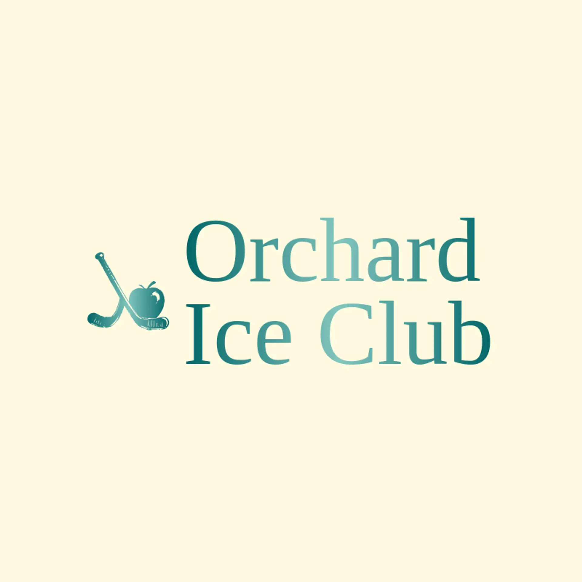 Orchard Ice Club logo for hockey stick