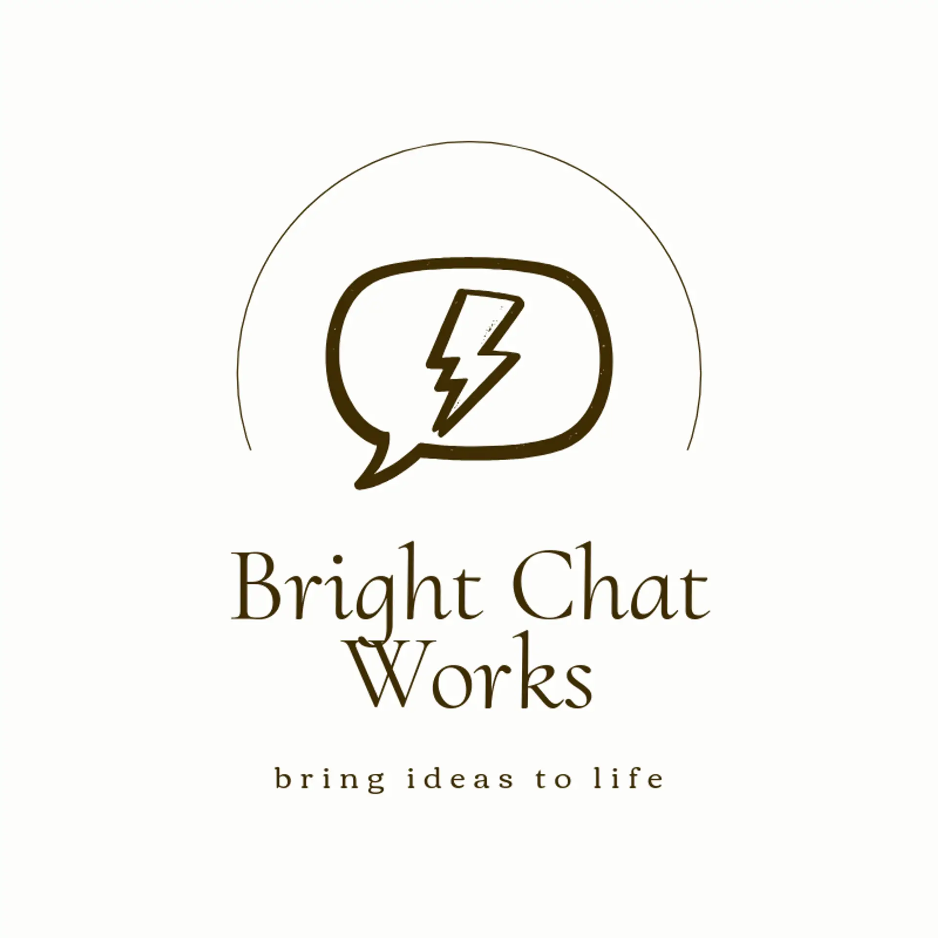 Bright Chat Works logo for social media