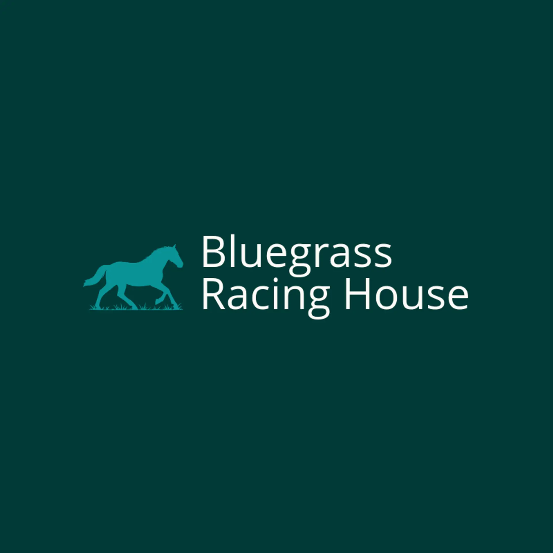 Bluegrass Racing House logo for horse racing
