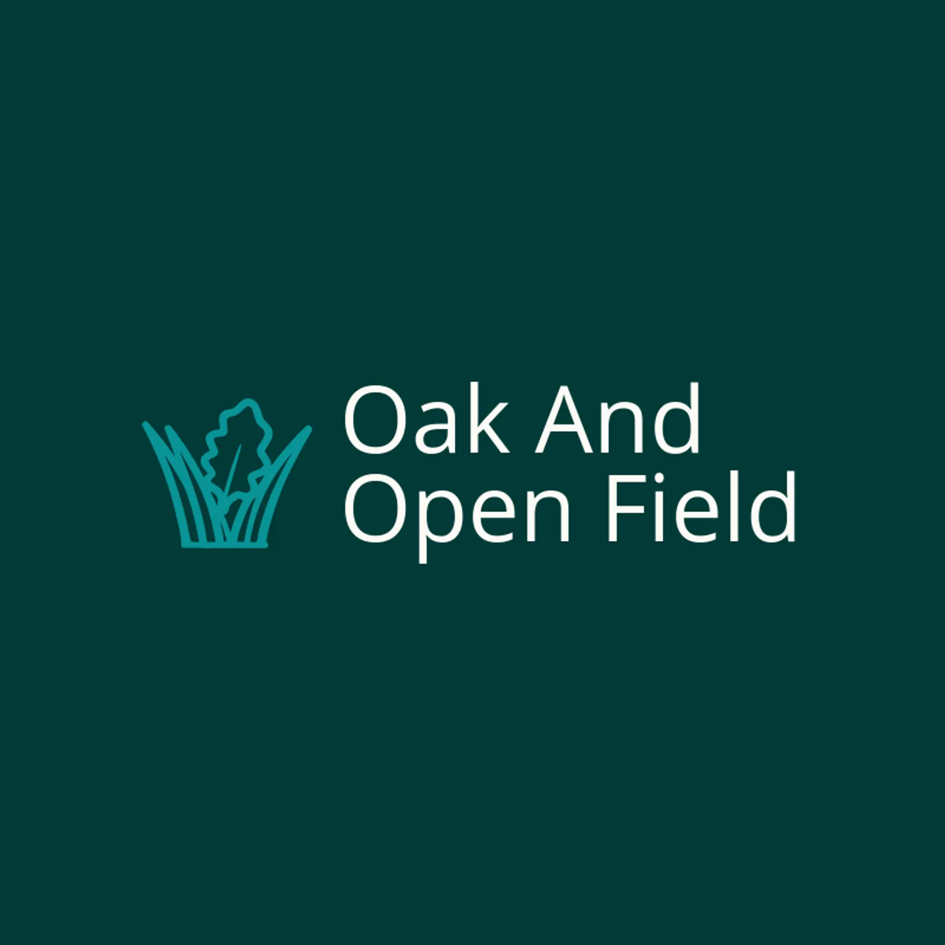 Oak and Open Field logo for grass