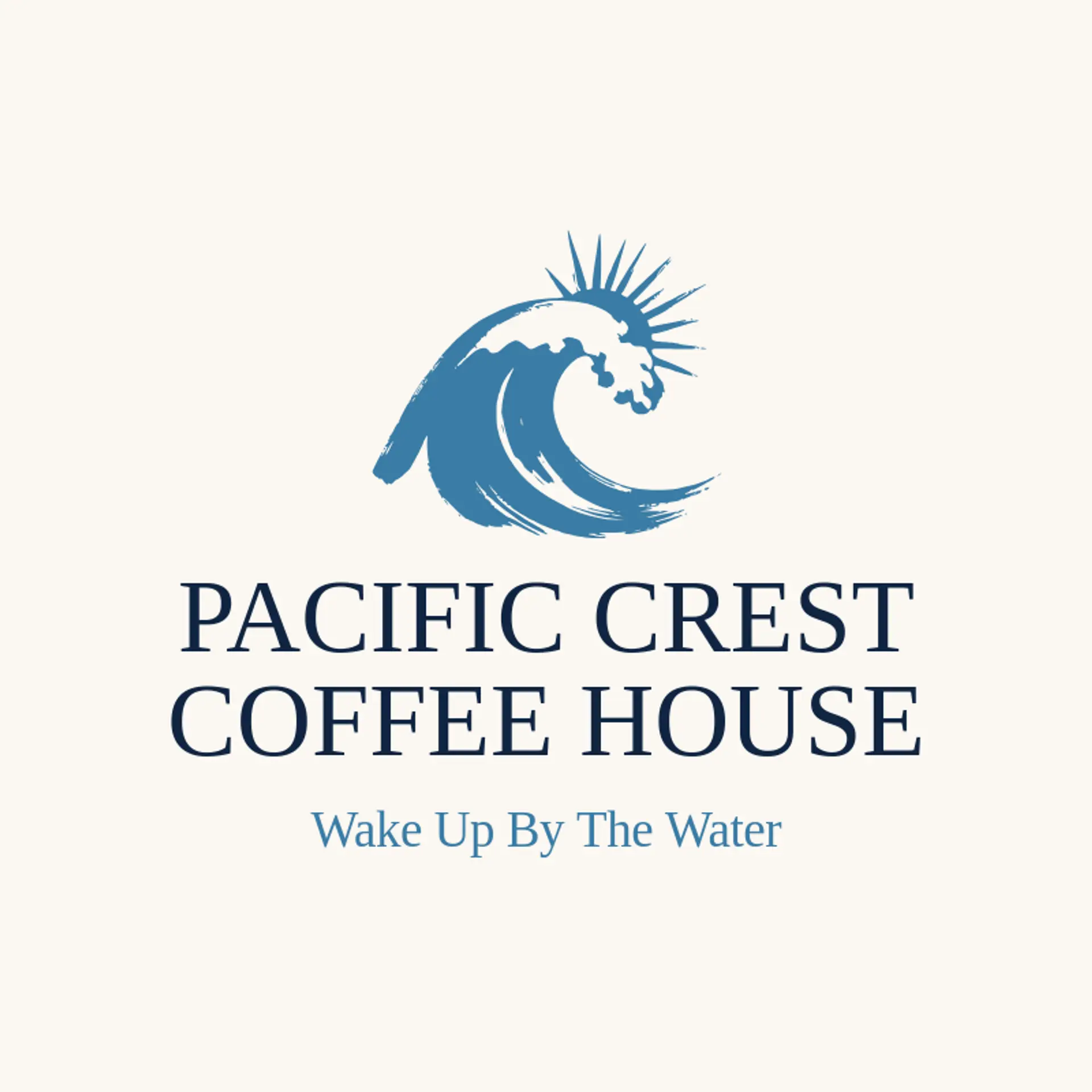 Pacific Crest Coffee House logo for tsunami