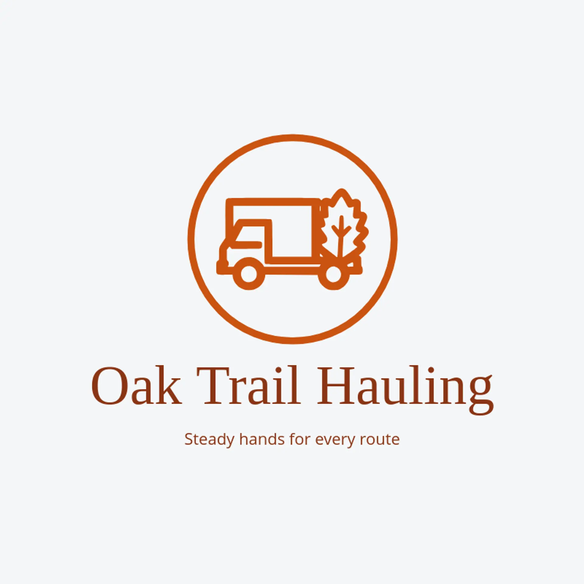Oak Trail Hauling logo for box truck