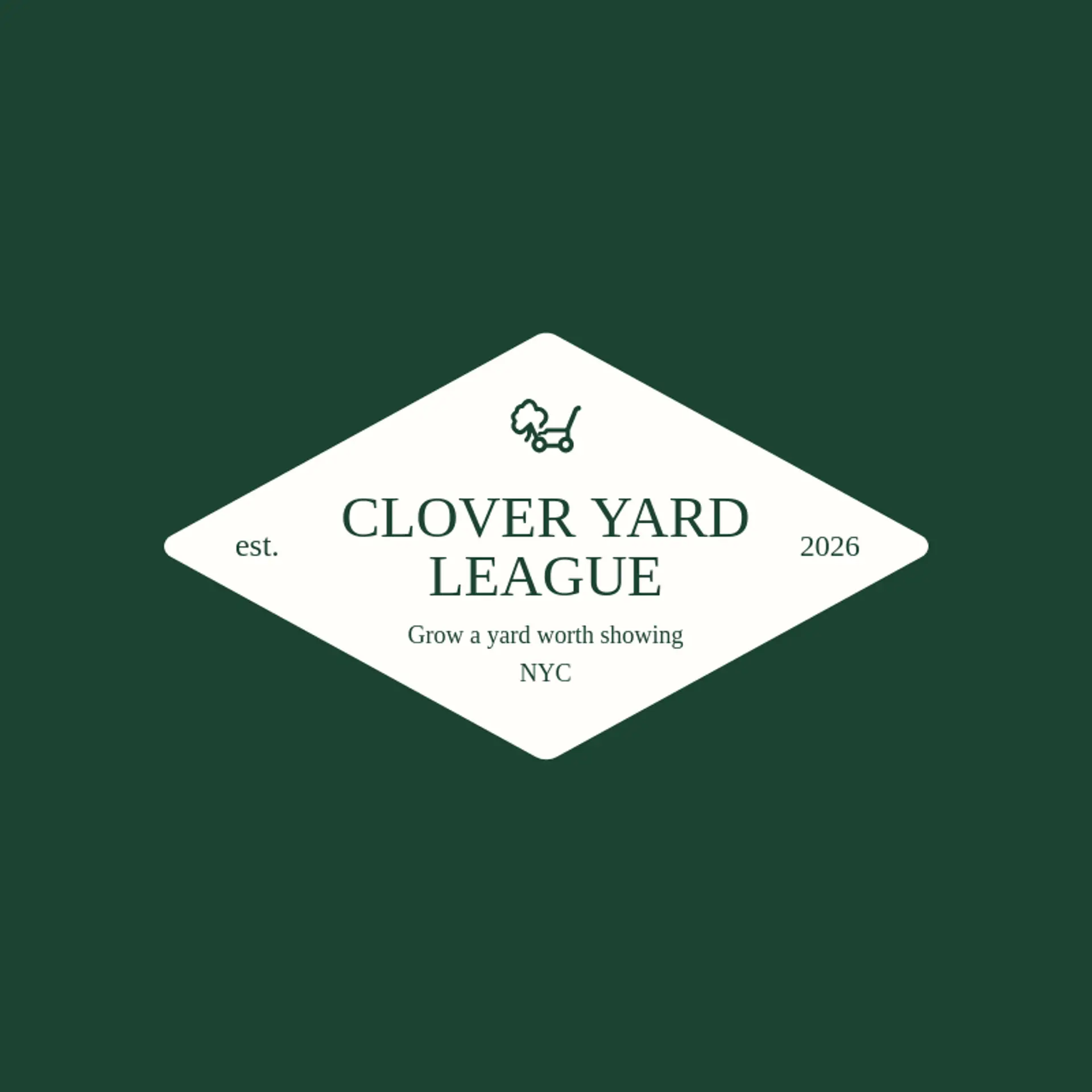 Clover Yard League logo for lawn mower