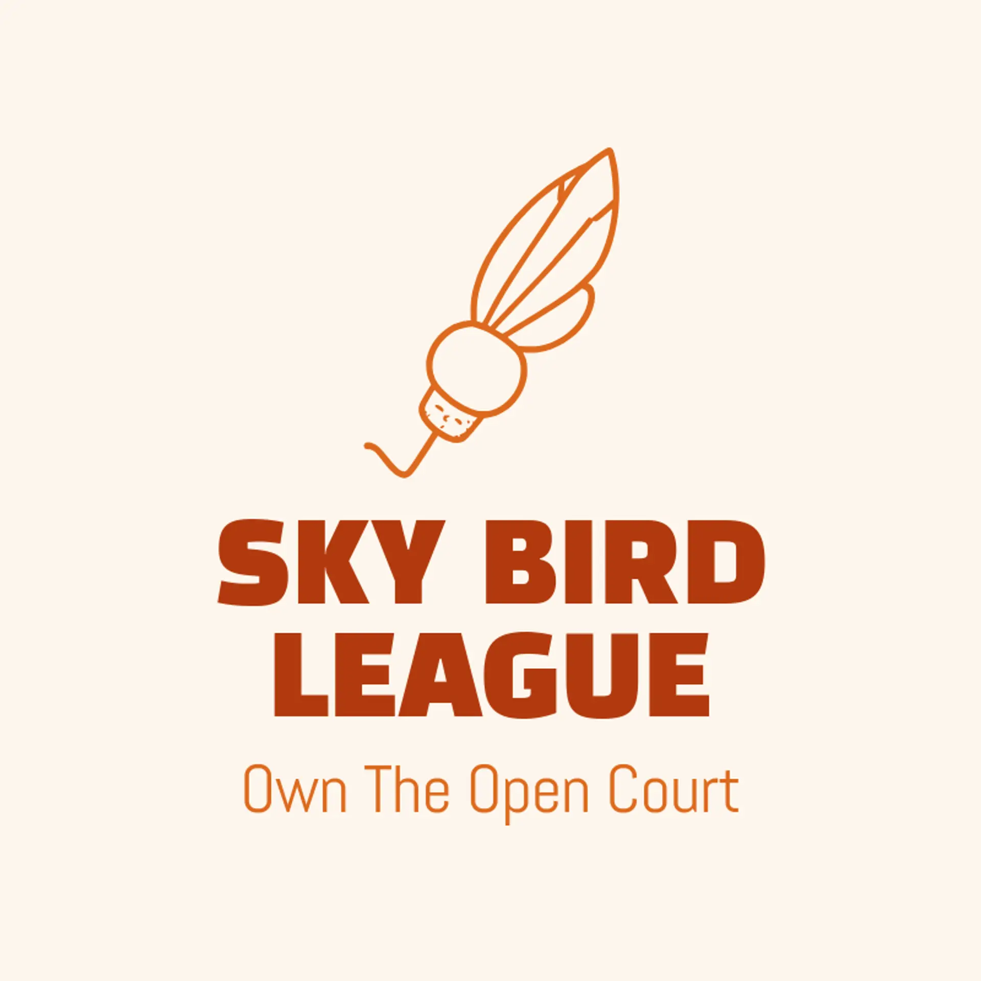 Sky Bird League logo for badminton