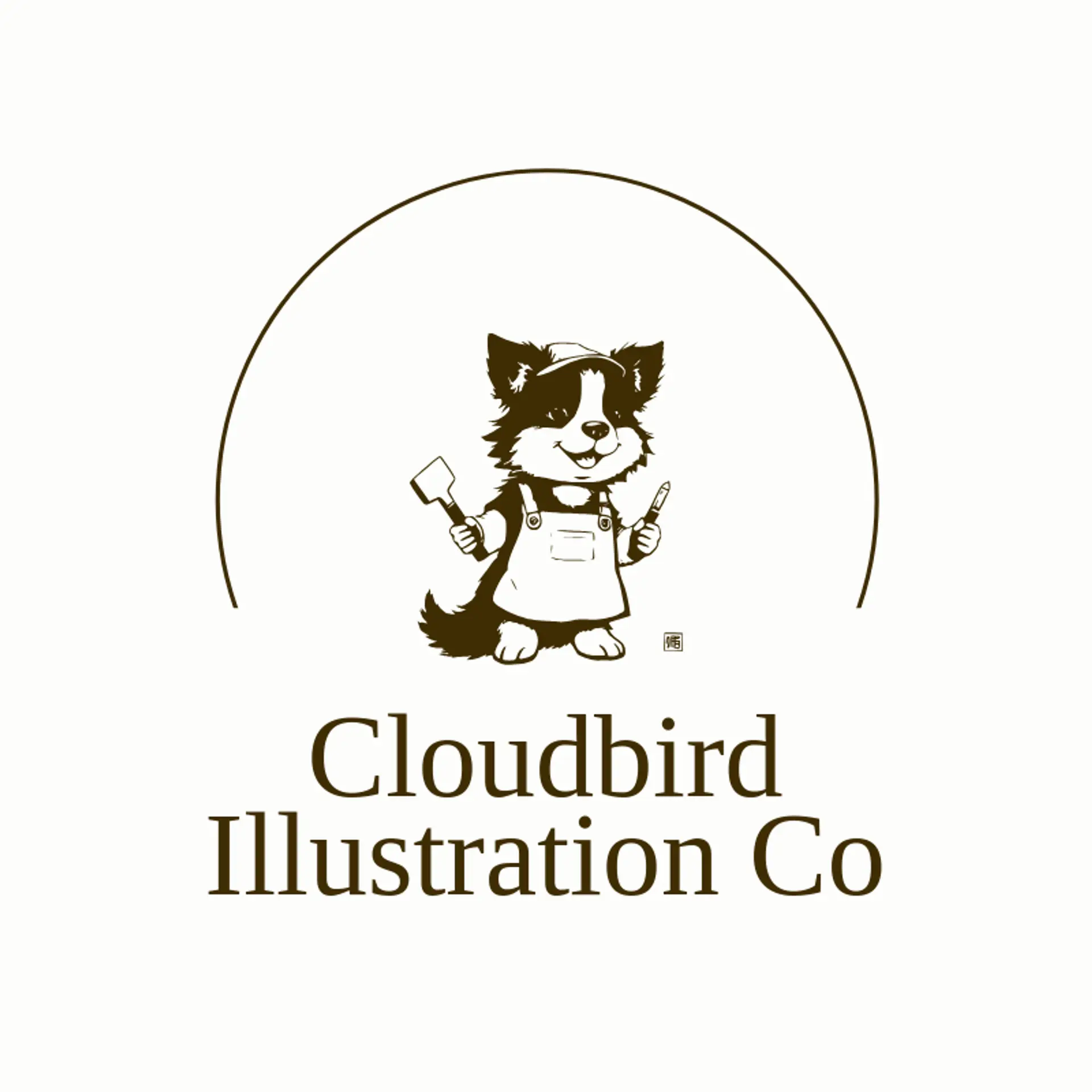 Cloudbird Illustration Co logo for illustrator