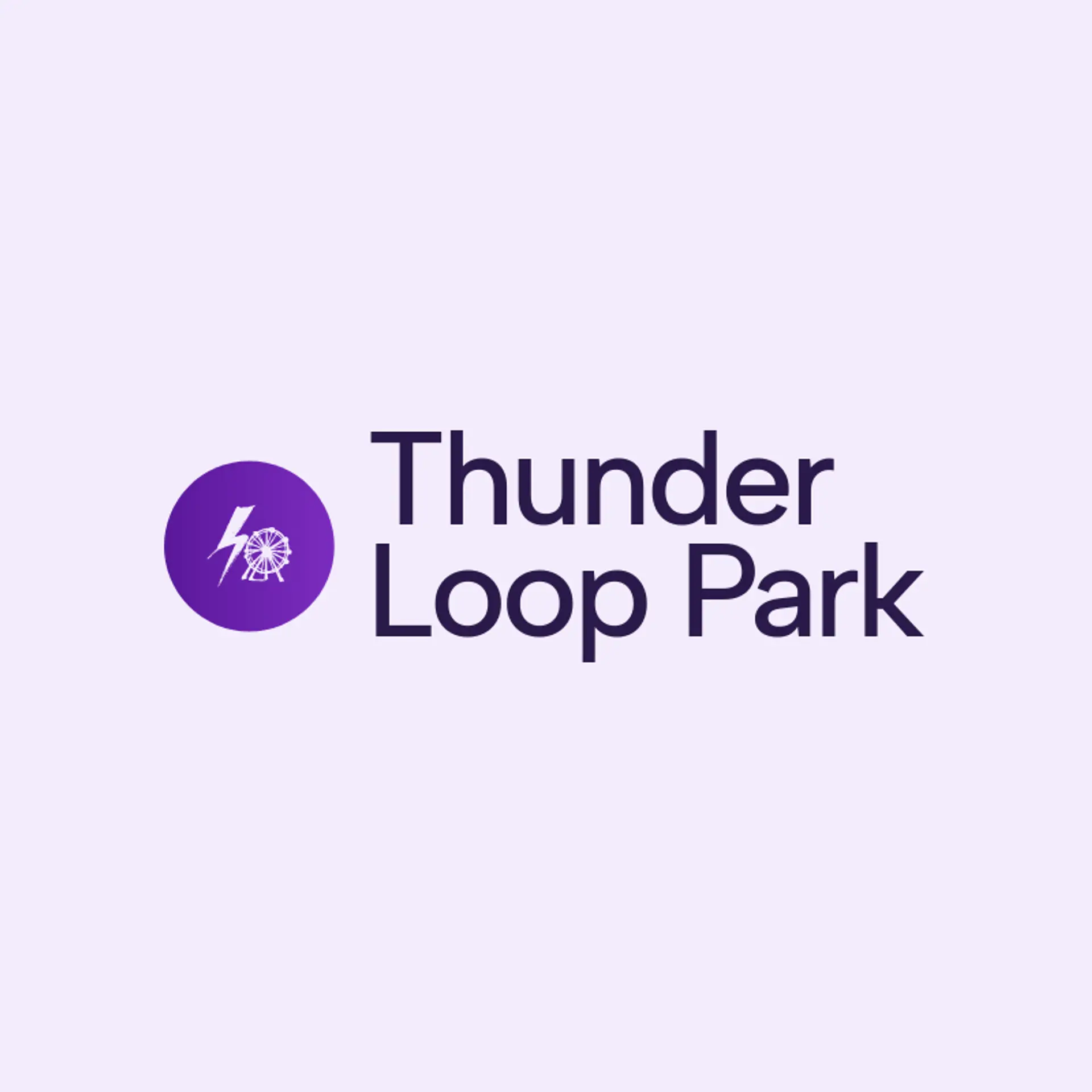 Thunder Loop Park logo for amusement park