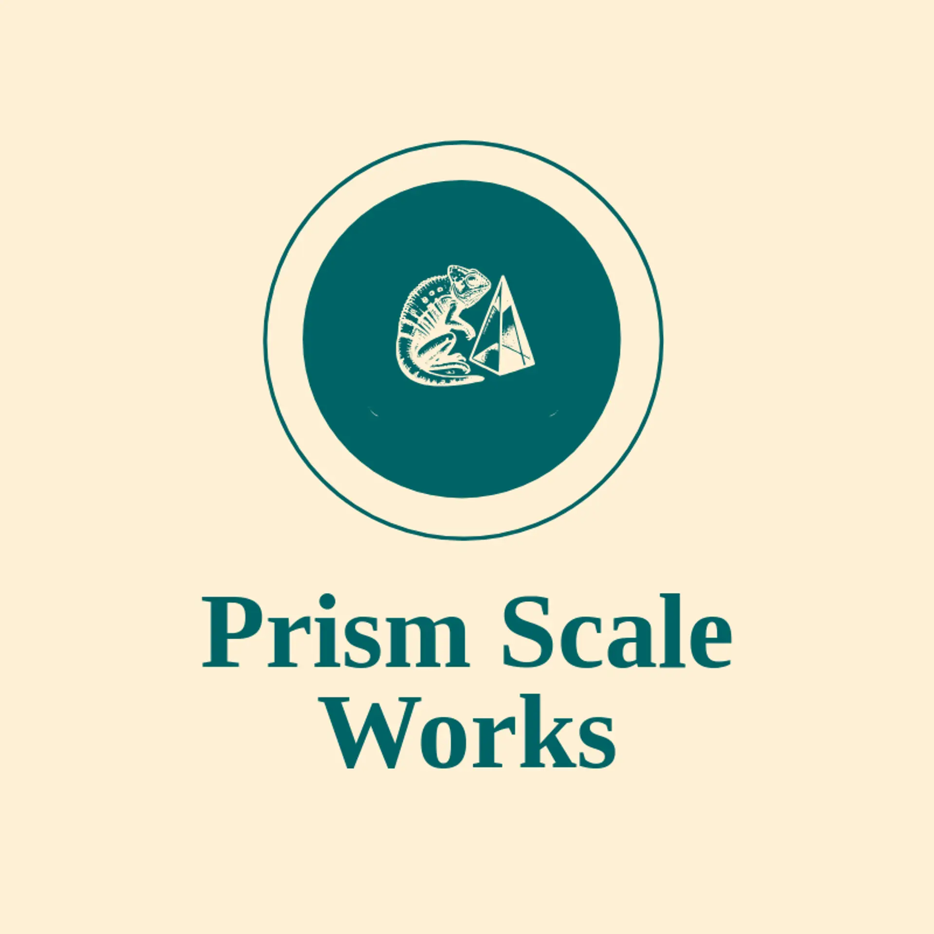 Prism Scale Works logo for chameleon
