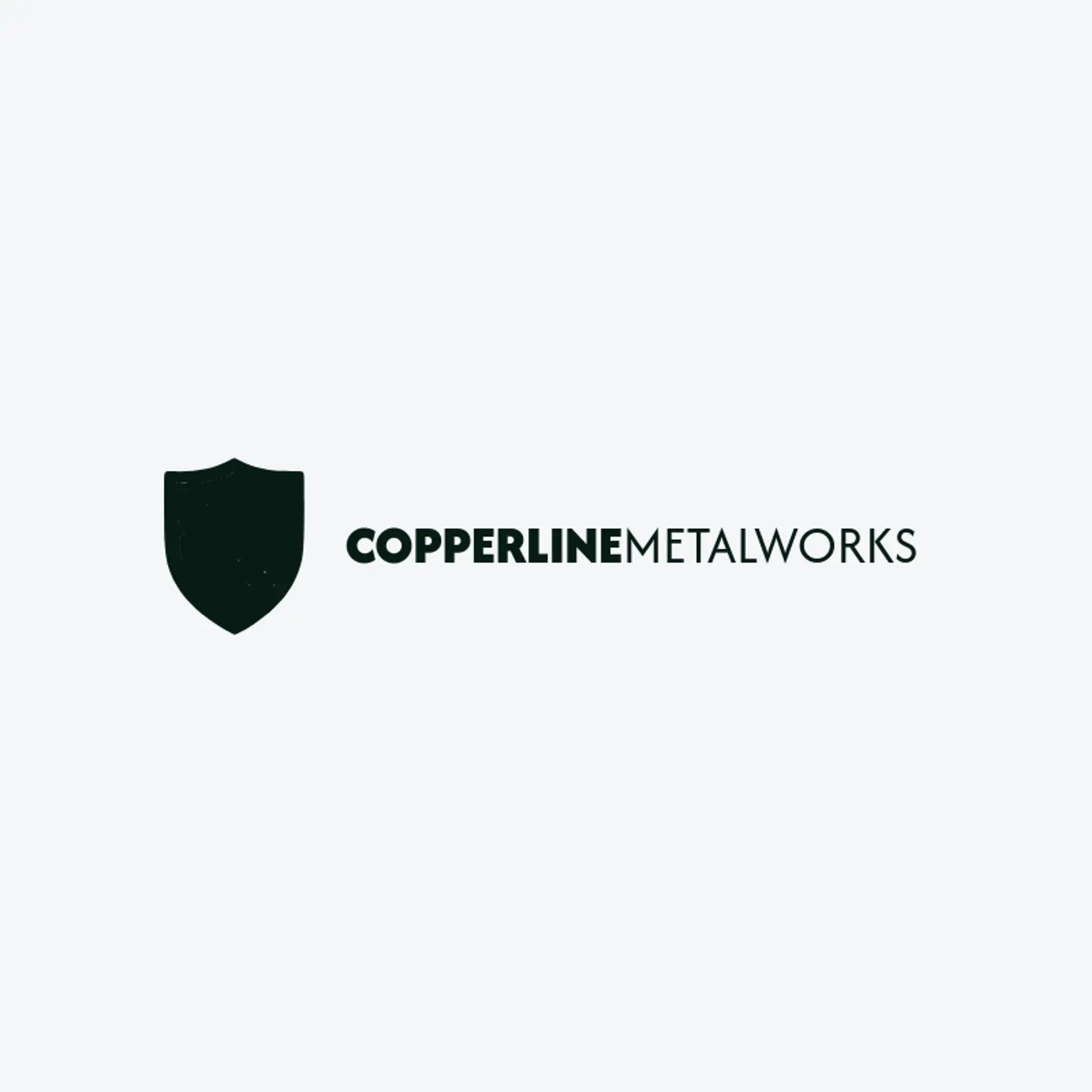 Copperline Metalworks logo for shield