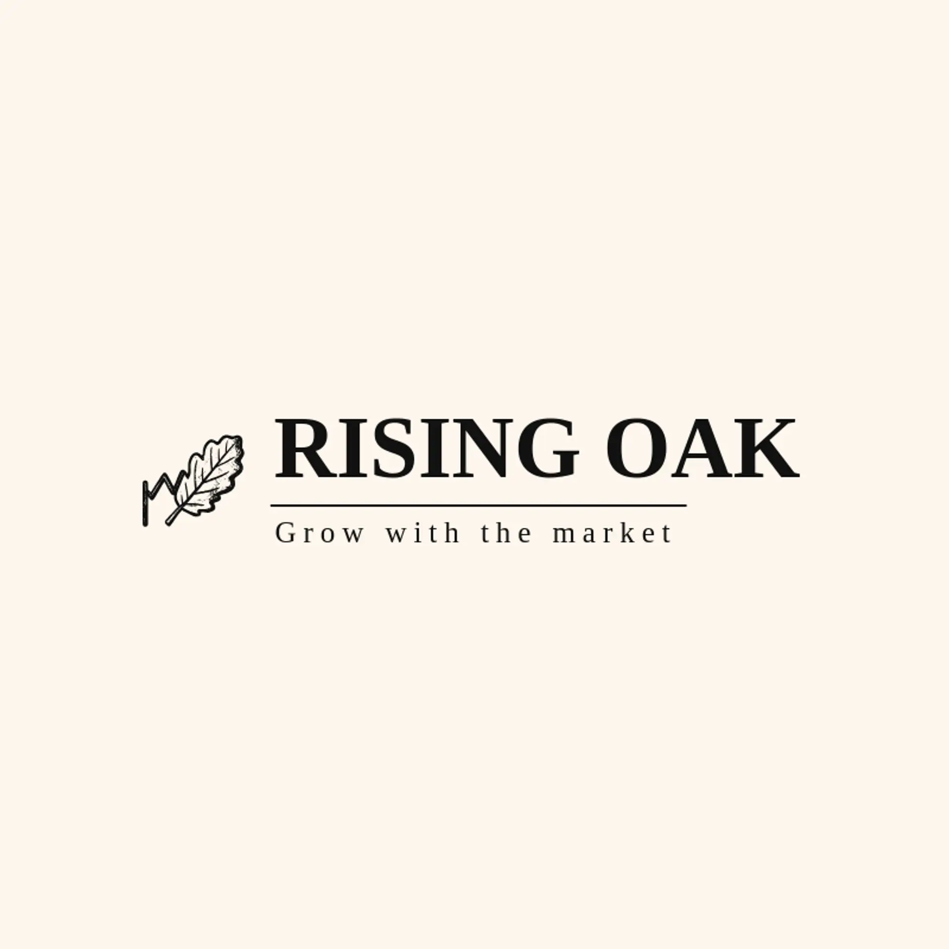 Rising Oak logo for stock market