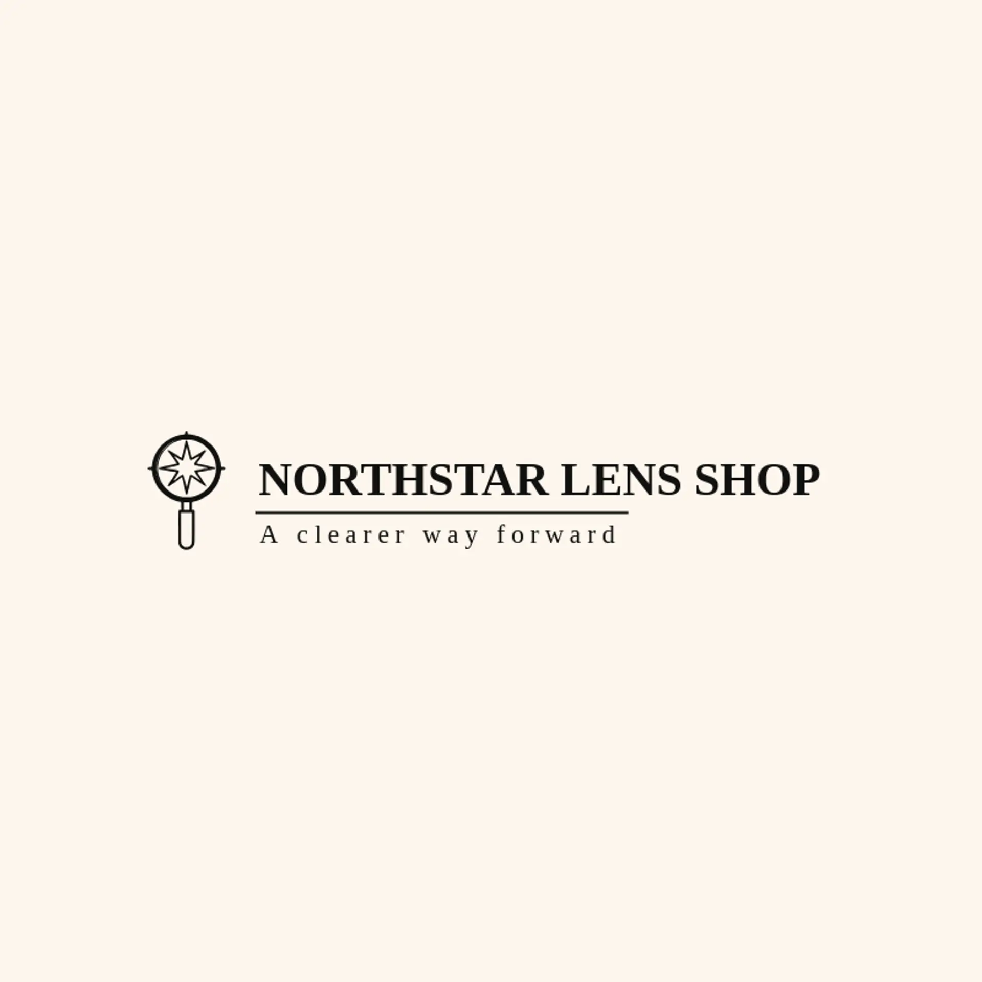 Northstar Lens Shop logo for magnifying glass