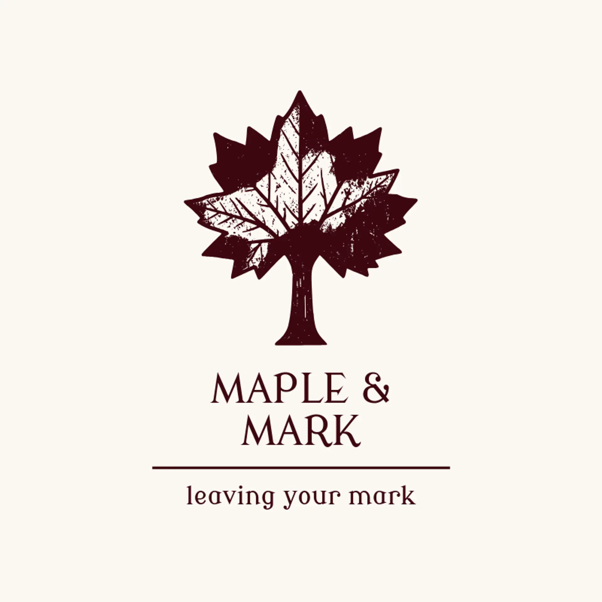 Maple & Mark logo for tree
