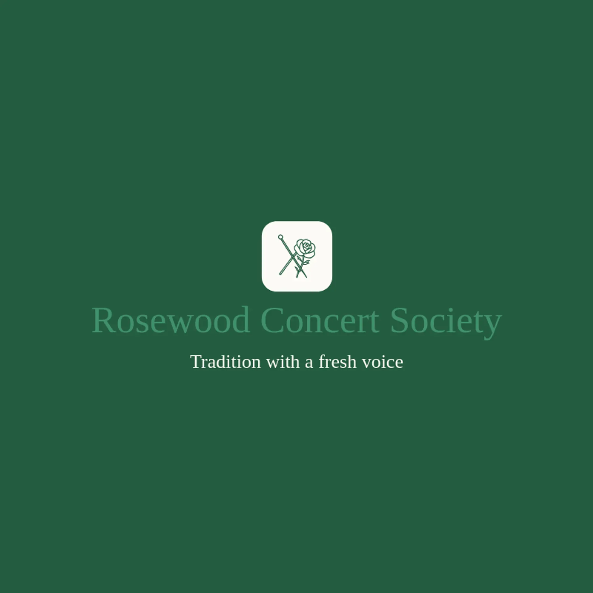 Rosewood Concert Society logo for symphony