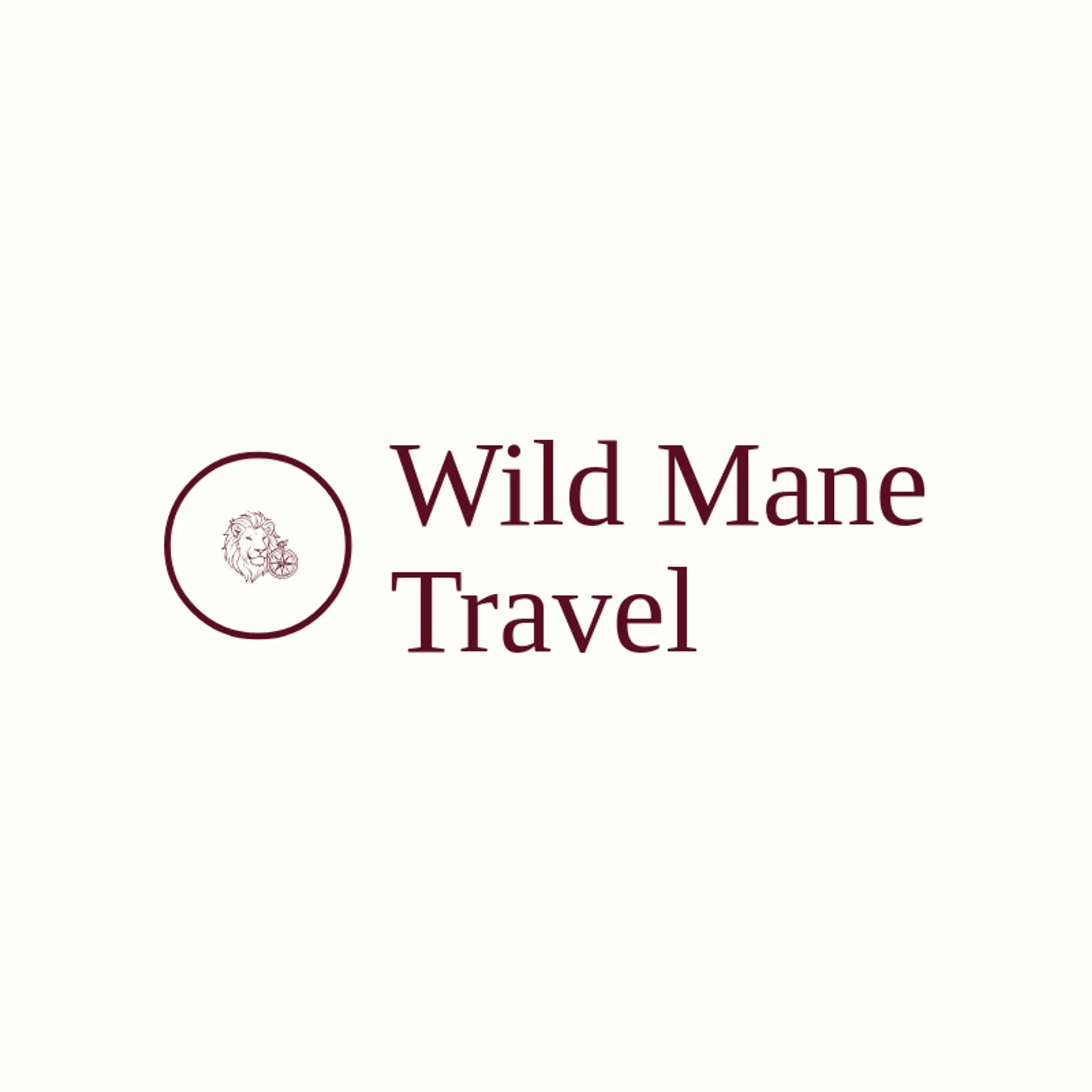 Wild Mane Travel logo for lion head