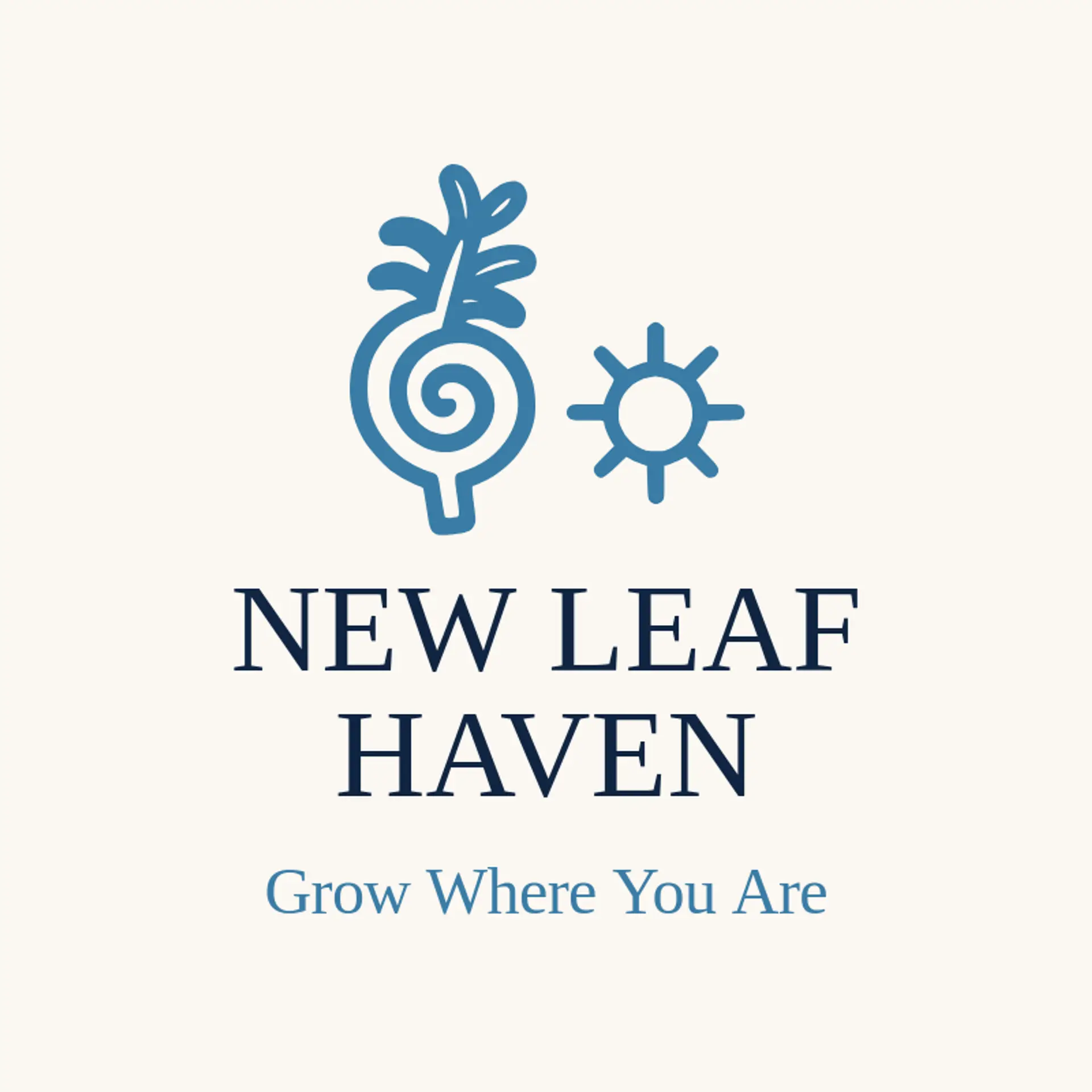 New Leaf Haven logo for fern