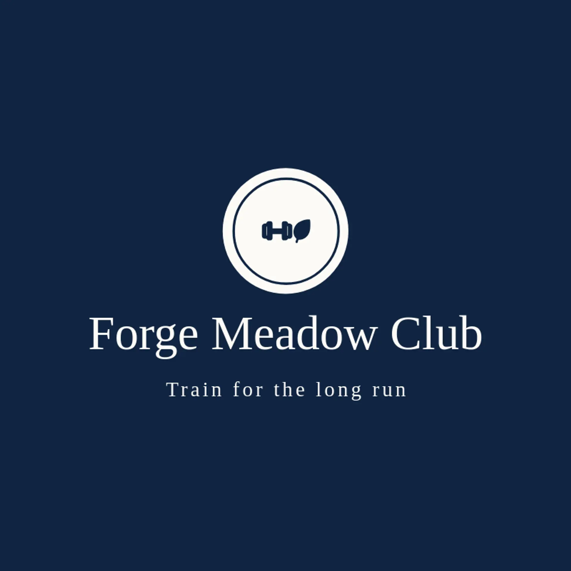 Forge Meadow Club logo for dumbbell