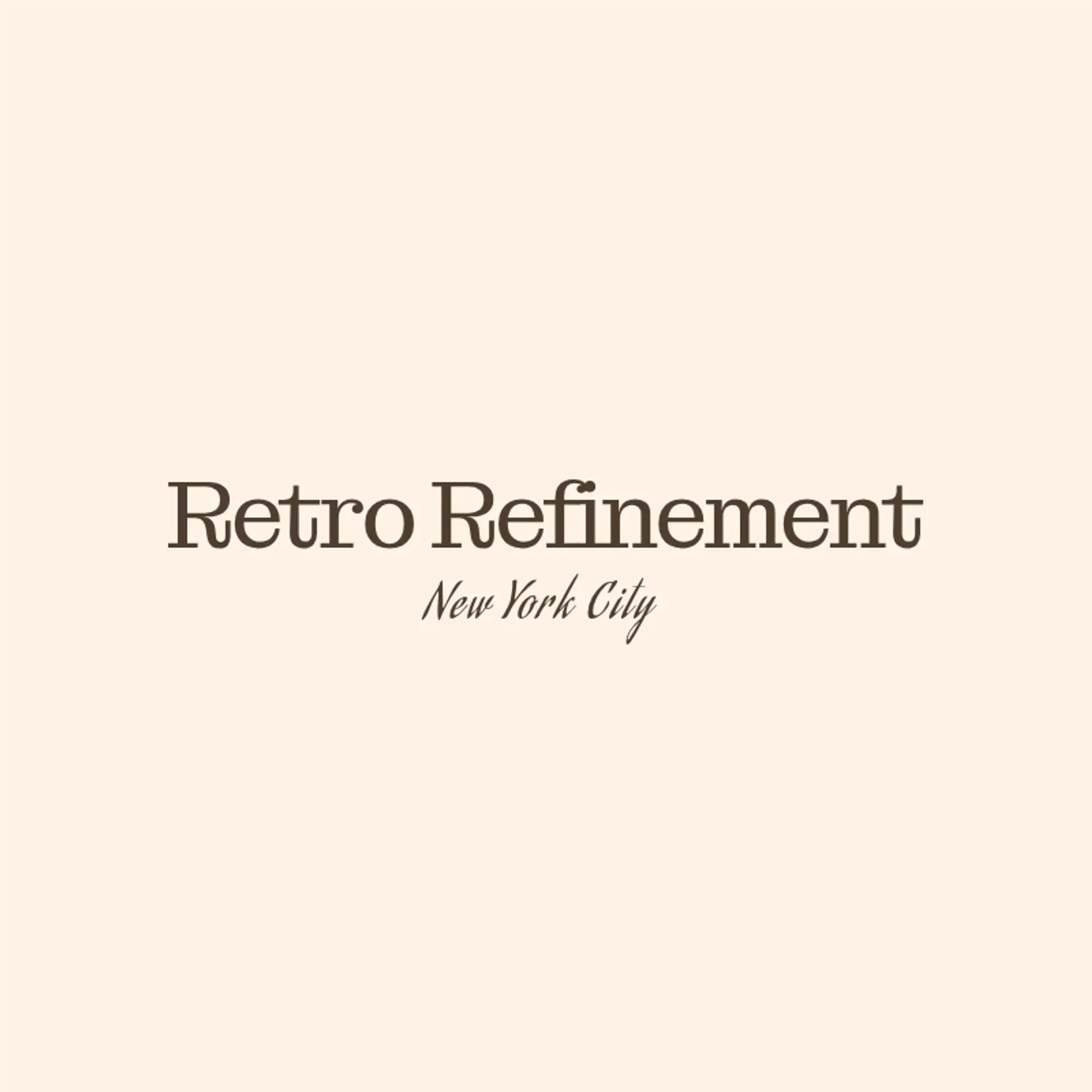 Retro Refinement logo for classic fashion