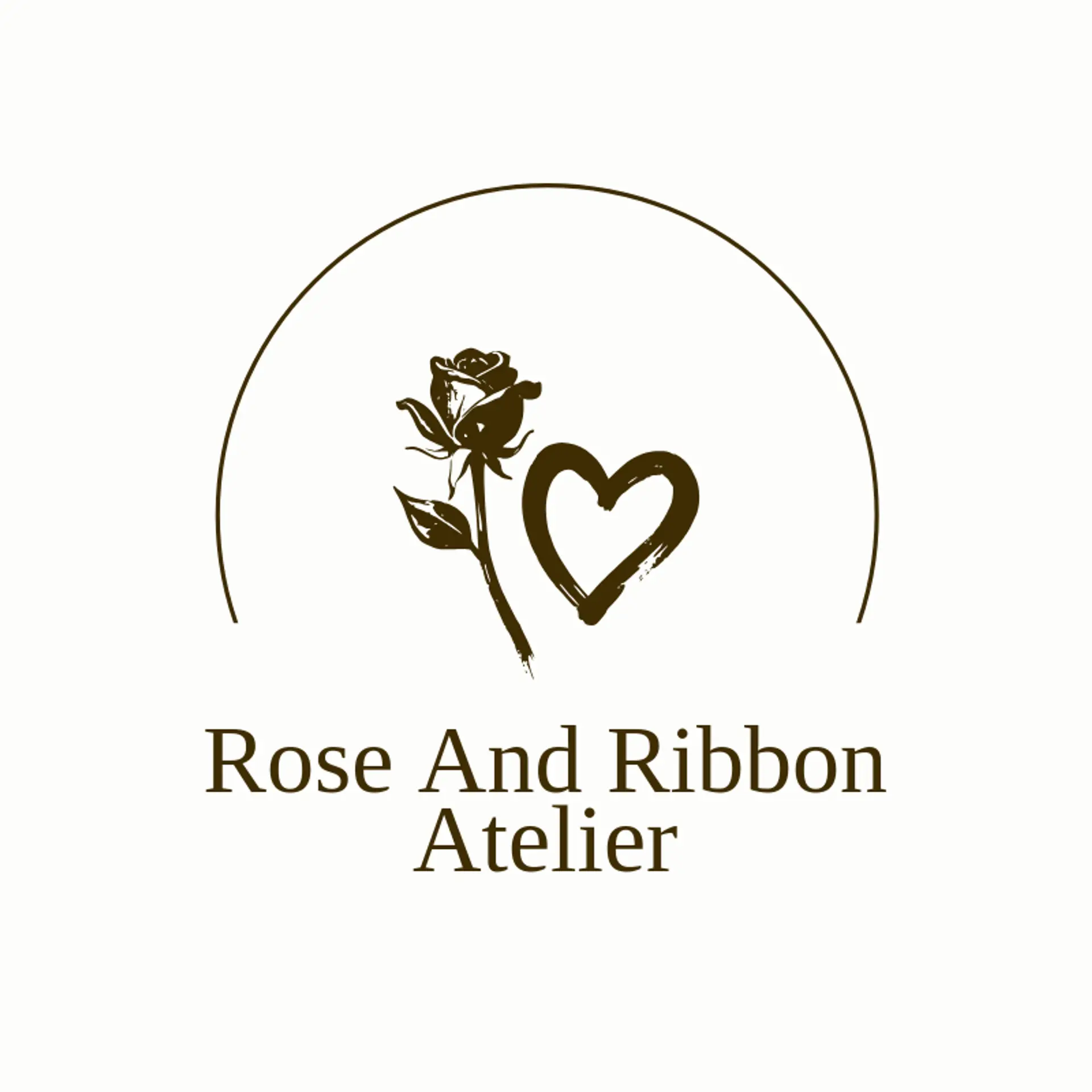 Rose and Ribbon Atelier logo for valentine