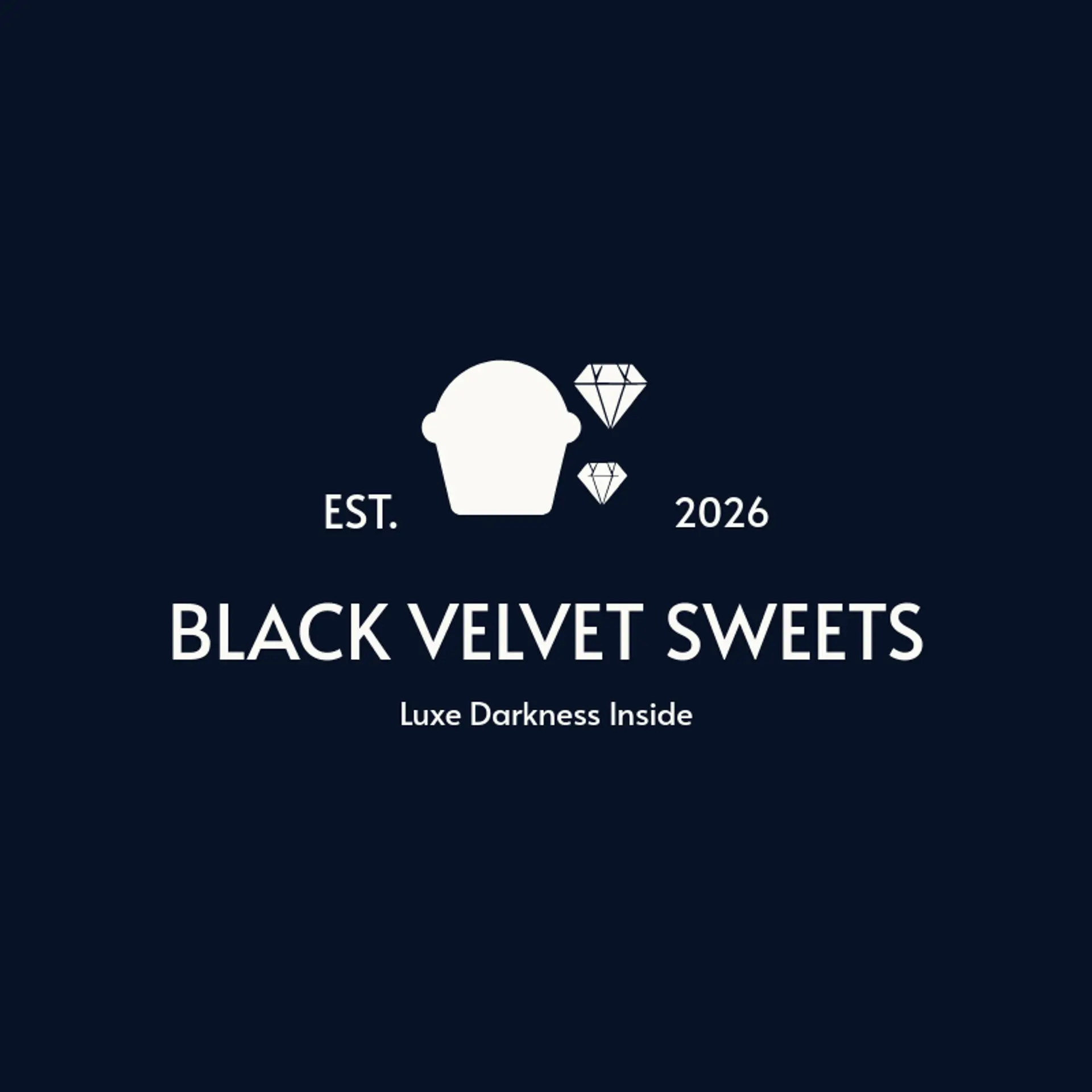 Black Velvet Sweets logo for cupcake