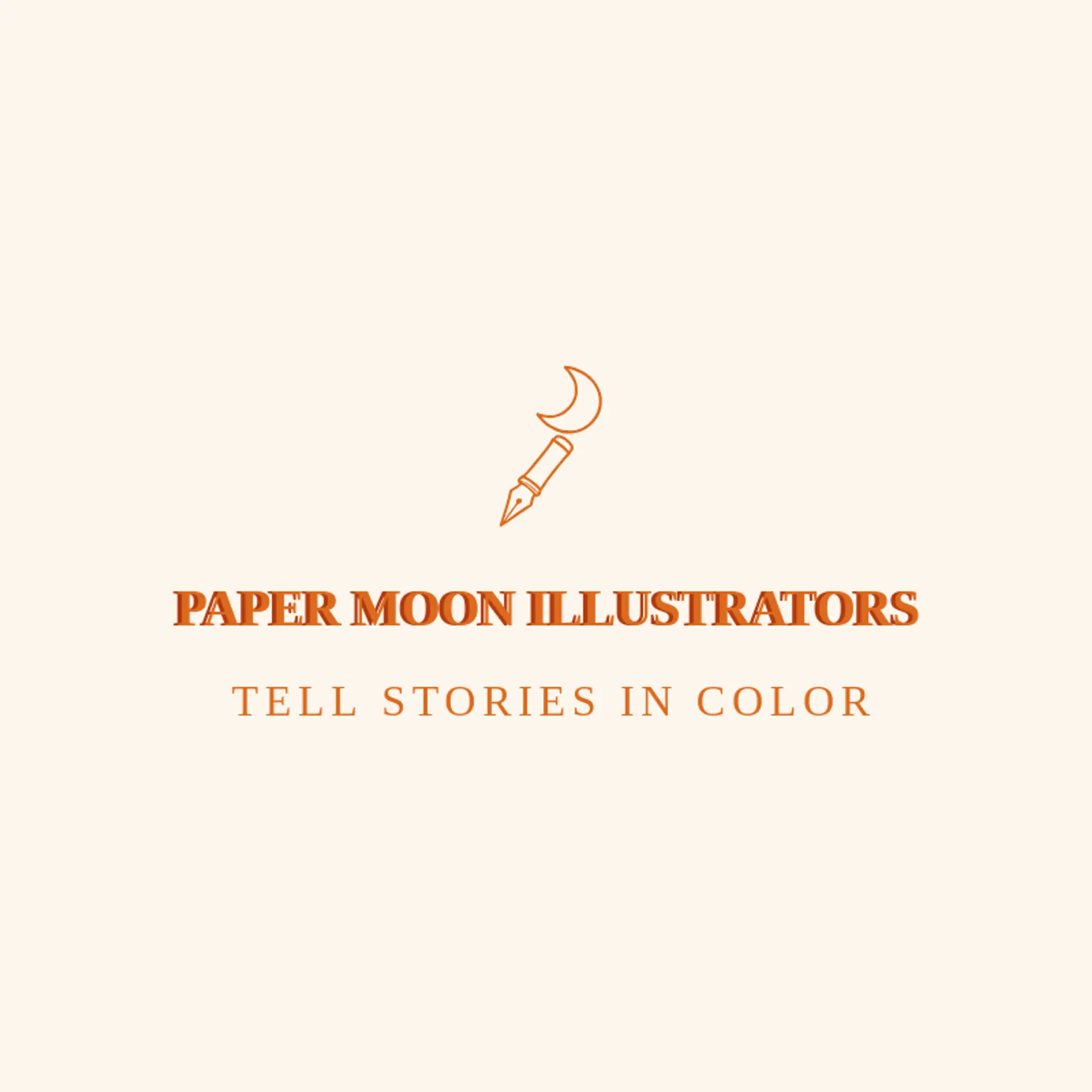 Paper Moon Illustrators logo for artistic