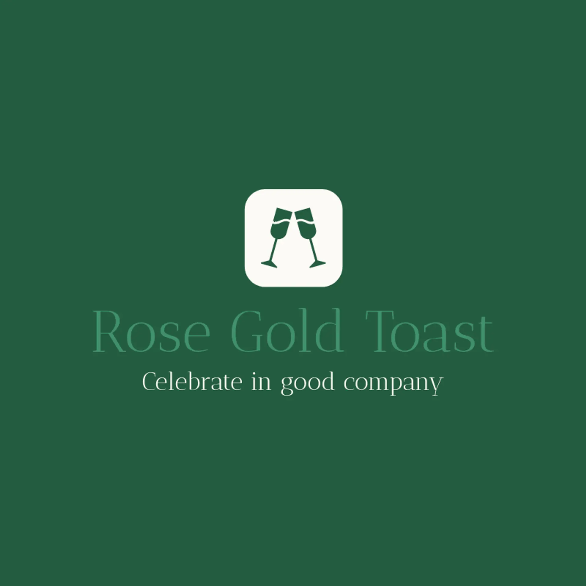 Rose Gold Toast logo for cheers