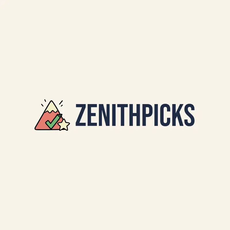 The TikTok name ZenithPicks as a branded logo with a color icon