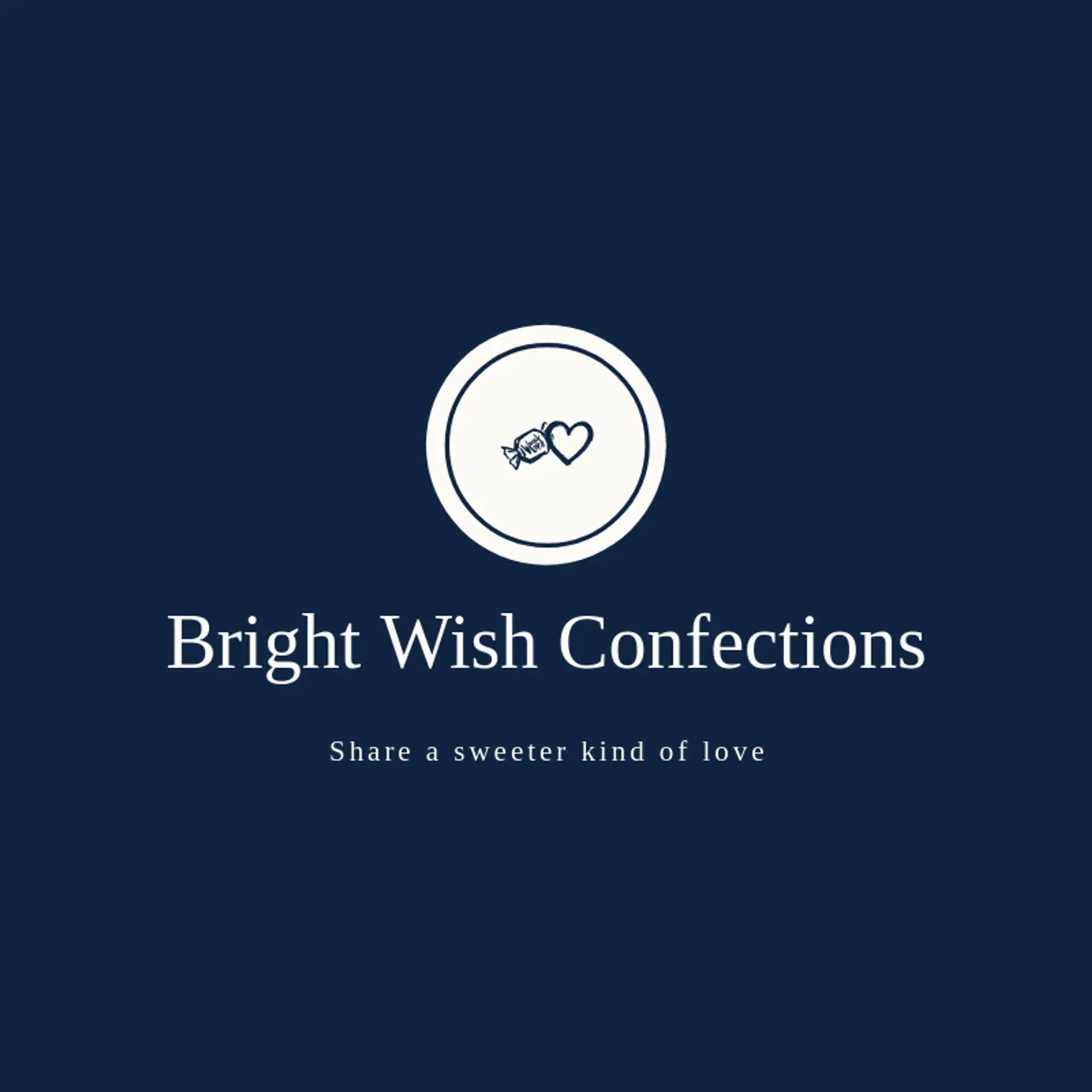 Bright Wish Confections logo for valentine