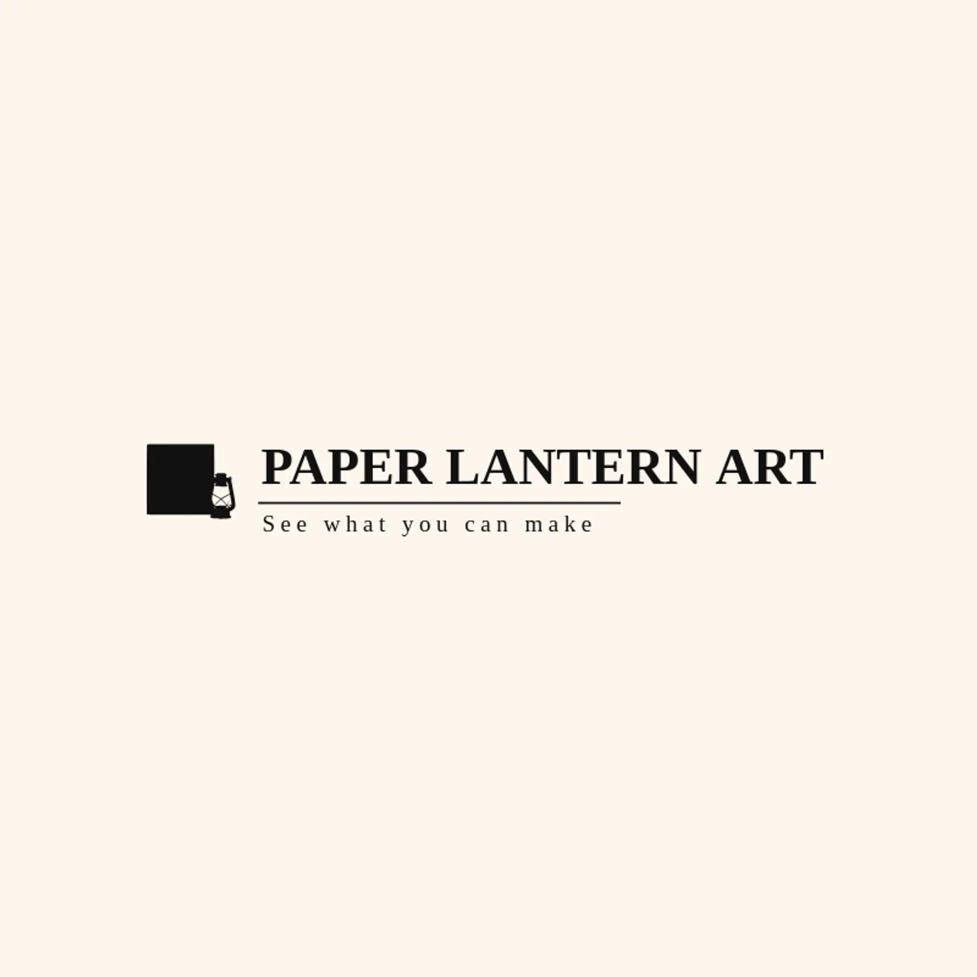 Paper Lantern Art logo for canvas