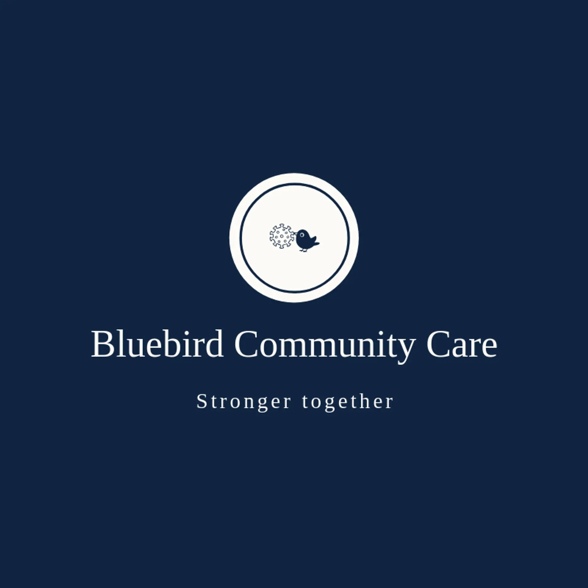 Bluebird Community Care logo for covid