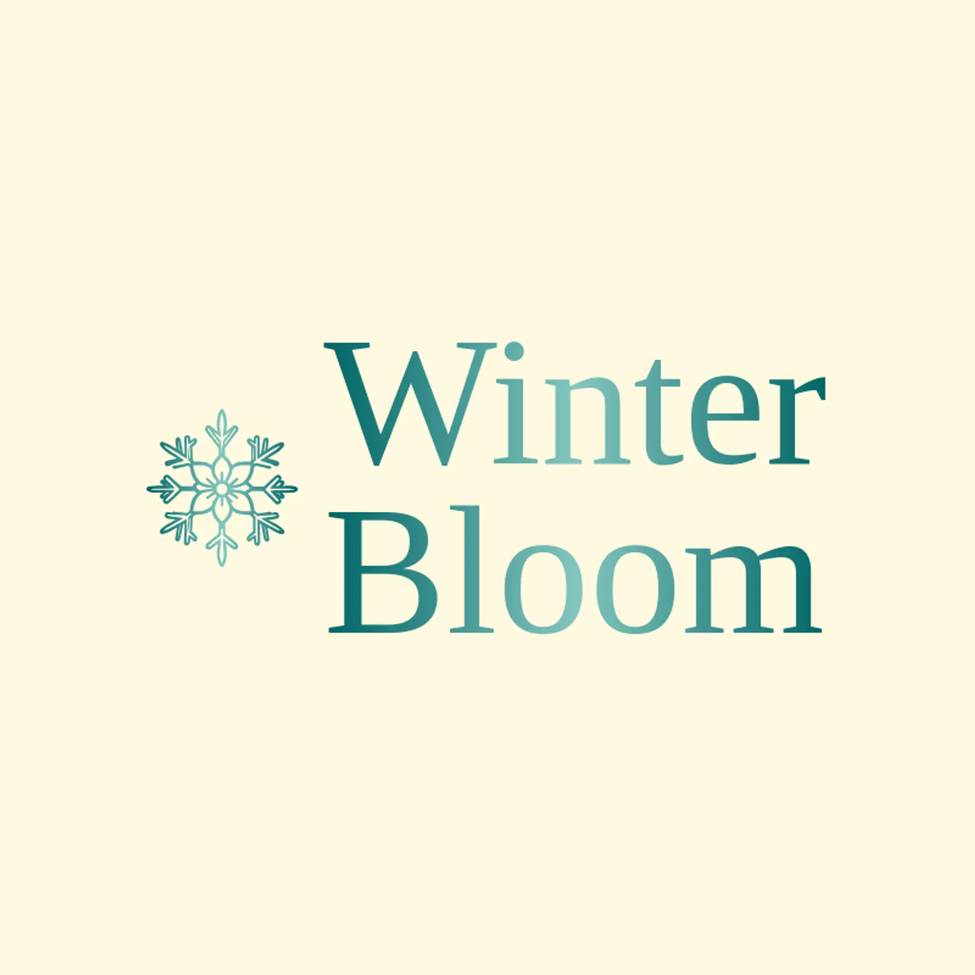 Winter Bloom logo for snow