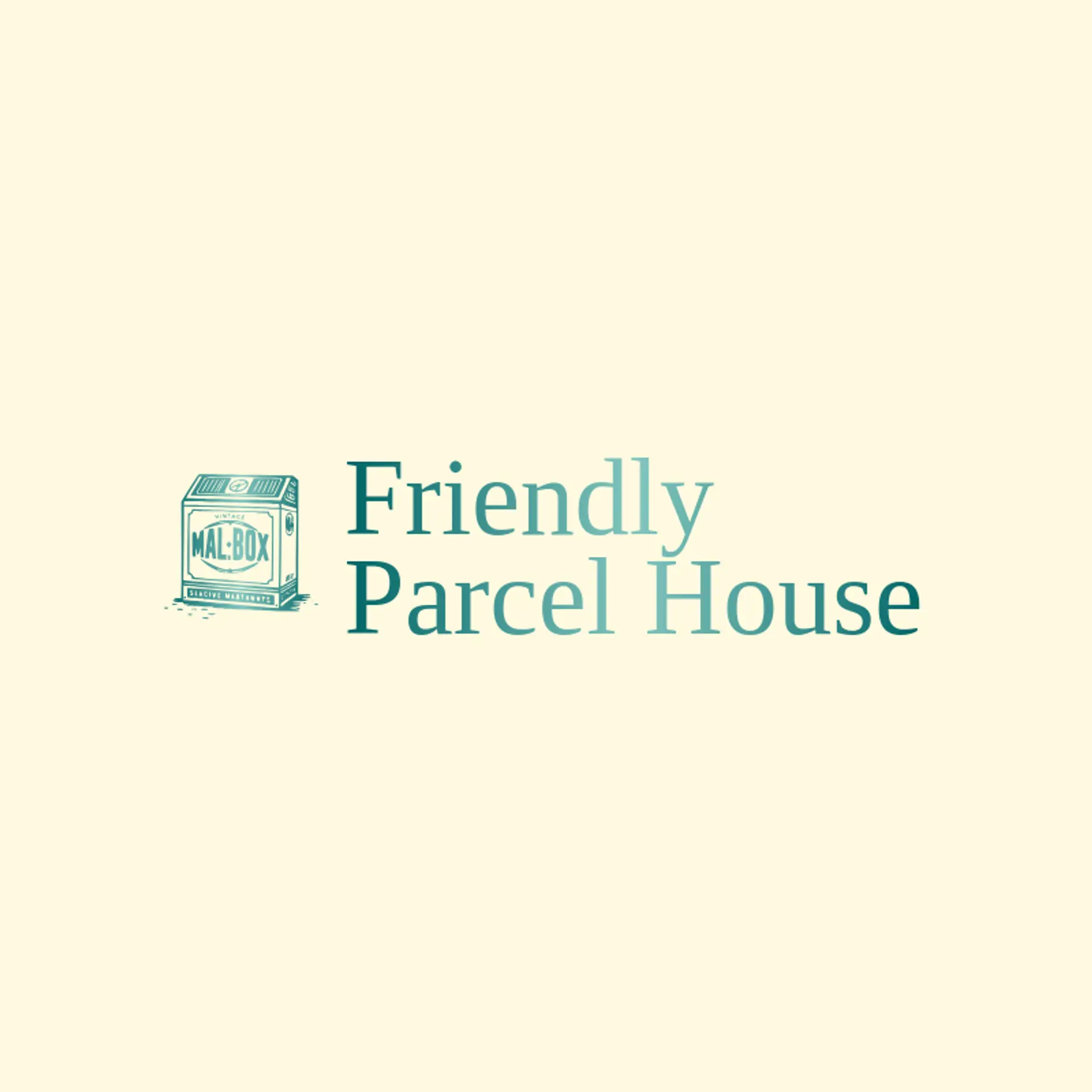 Friendly Parcel House logo for postal