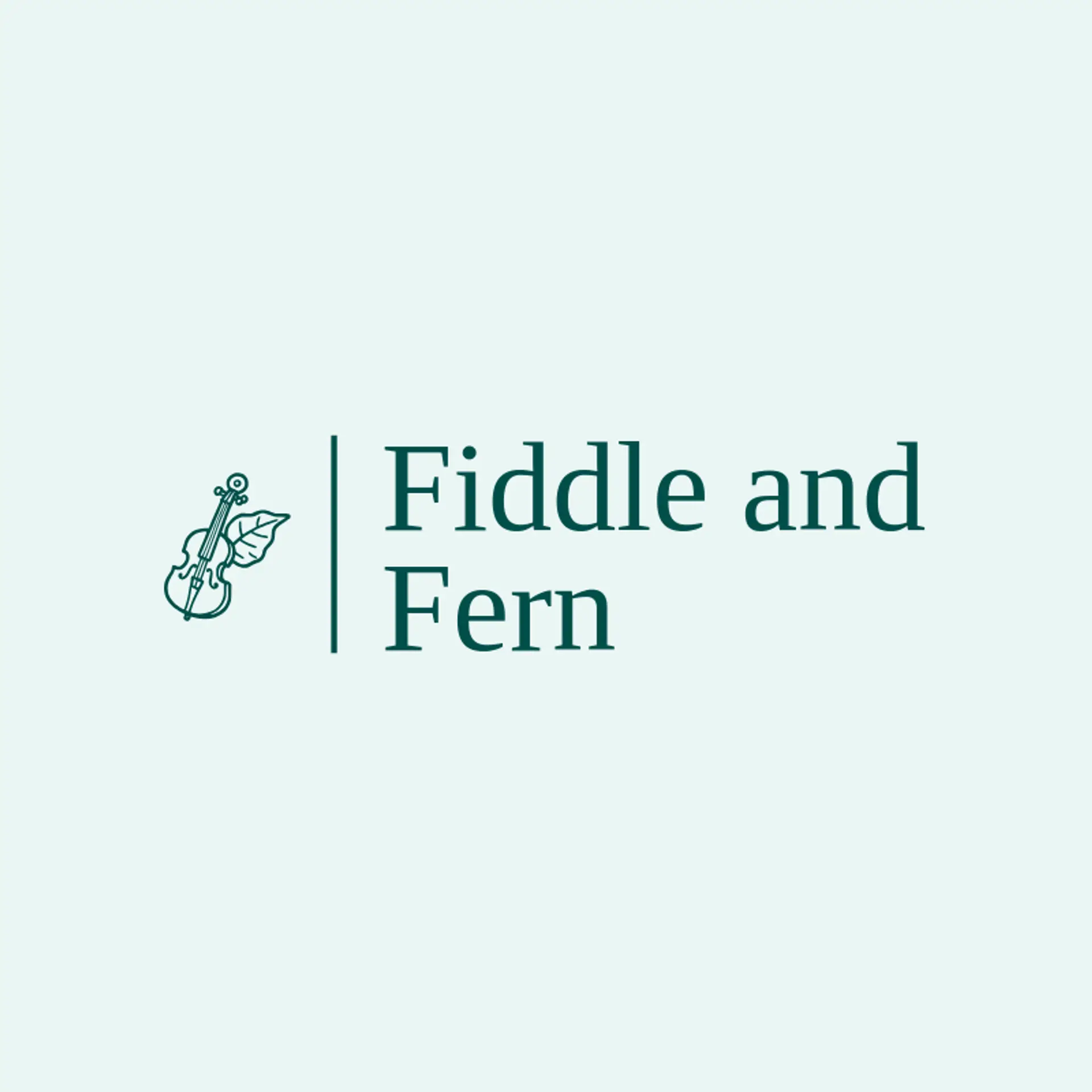 Fiddle and Fern logo for irish